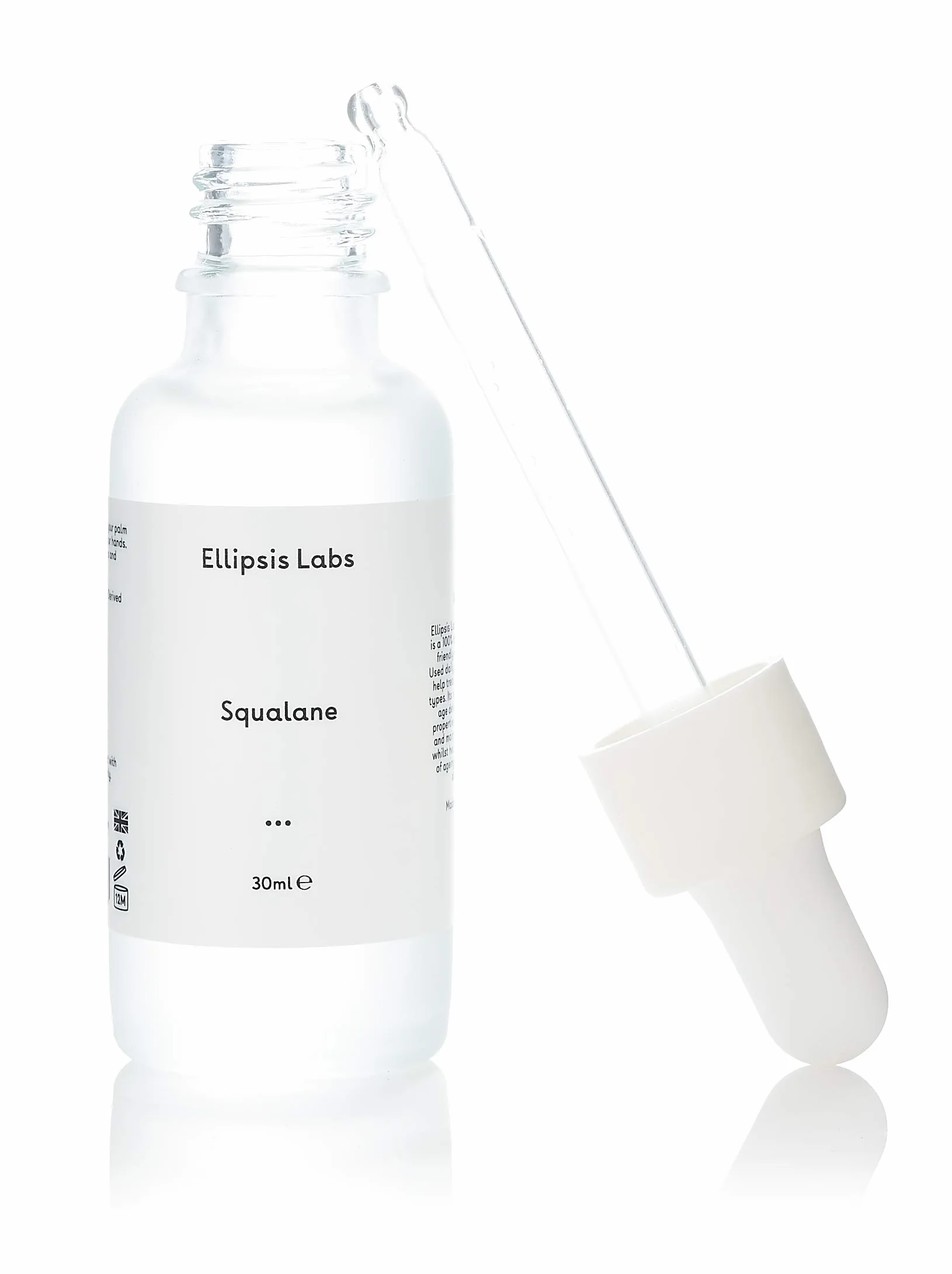 Olej skwalanowy od Ellipsis Labs, 100% naturalny olej skwalanowy pochodzenia oliwkowego, głęboko nawilżający do stosowania na skórę suchą z właściwościami przeciwstarzeniowymi 30ml