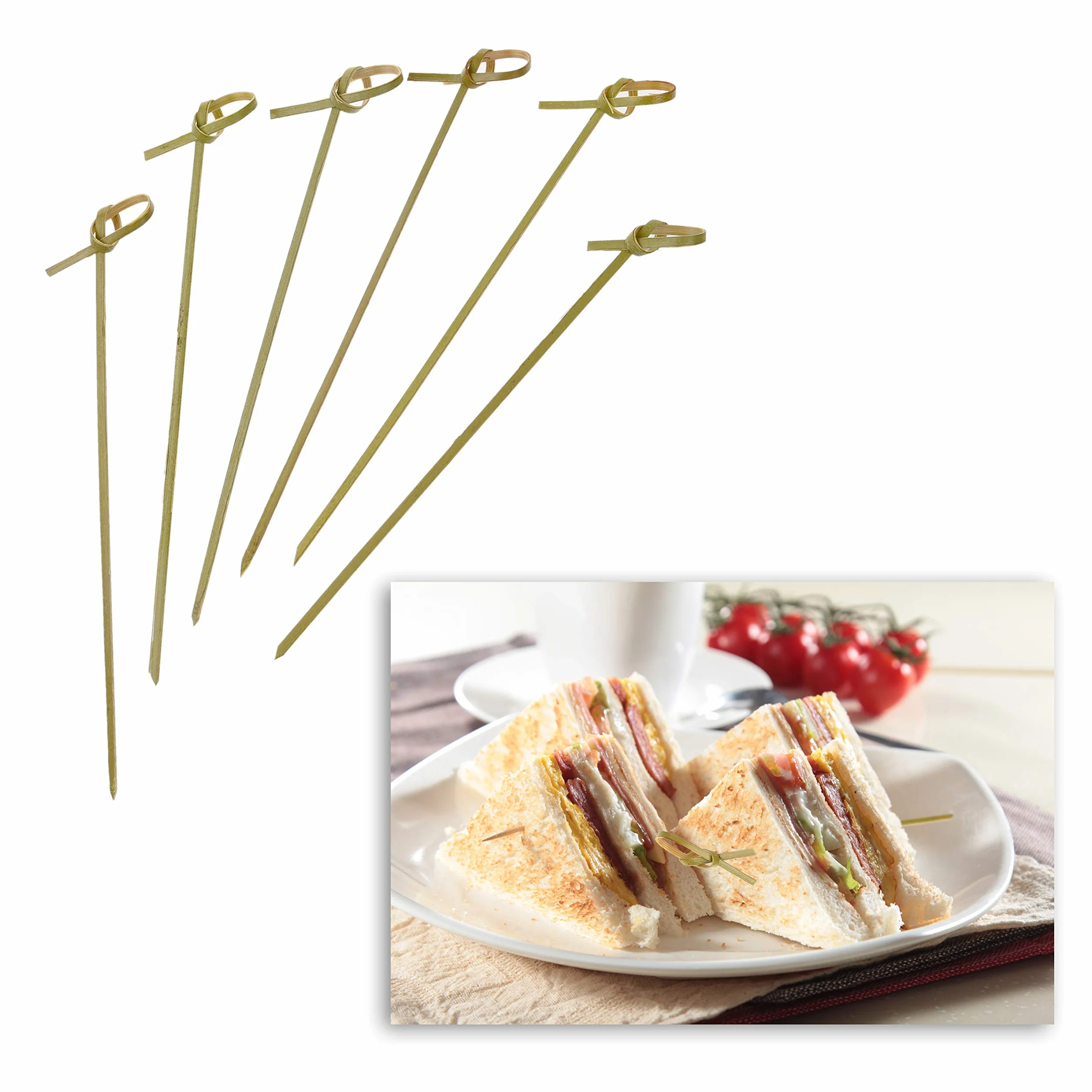 Kare & Kind 200 szt. bambusowych kostek koktajlowych – 15 cm kiszłyków – koktajli, przekąsek, końie d'oeuvre, Yakitori, BBQ, rożny mięso, owoce i warzywa – idealne na pikniki, imprezy i nie tylko