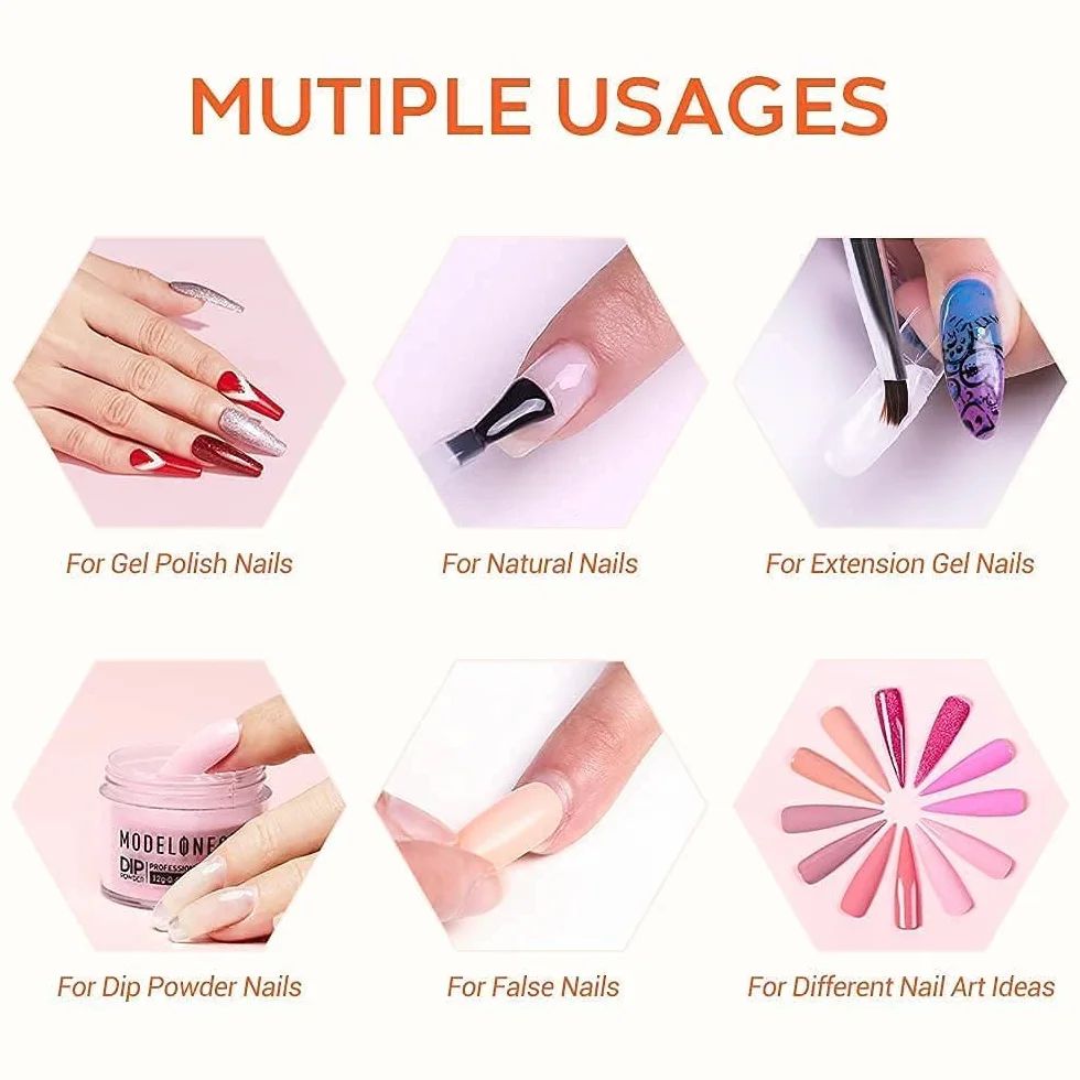 Modelones Base and Top Coat Gel UV lakier do paznokci zestaw 3 x 10 ml No Wipe Soak Off Base Coat i Top Coat z matowym do paznokci żelowych Nail Art Design Manicure