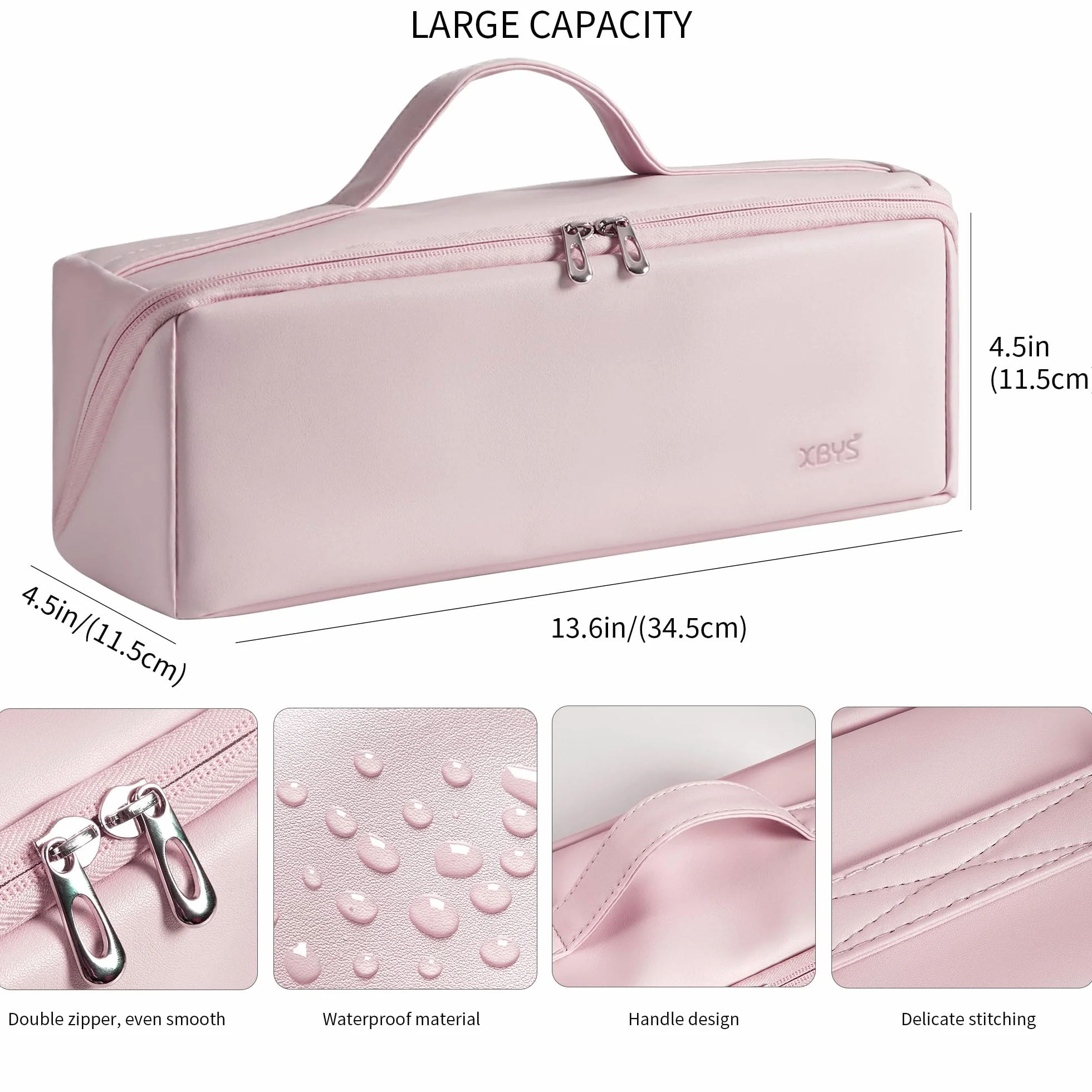 Veki Podróżna na Suszarkę do Włosów, Etui Organizer z PU Skóry, Travel Storage Bag Kompatybilne z Dyson Airwrap Styler, Dyson Supersonic, Shark Flexstyle, Przenośna Torba do Łazienki i Podróży