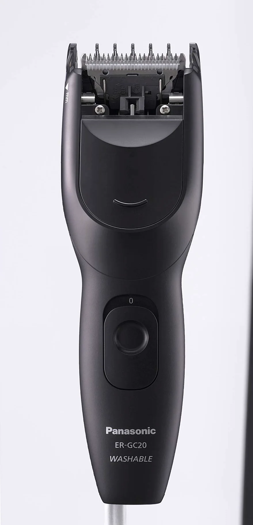 Panasonic ER-GC20 maszynka do strzyżenia (precyzyjne ostrza pod kątem 45°, 3-21mm, 4 stopnie regulacji strzyżenia, możliwość mycia w wodzie), czarna