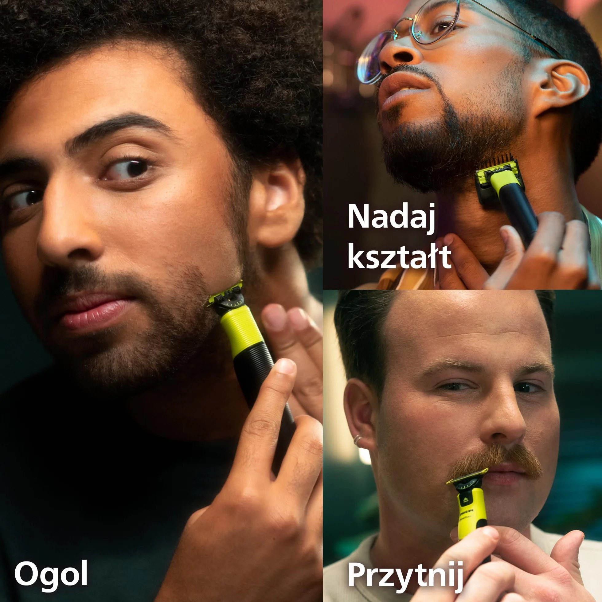 Philips OneBlade 360 Autentyczny Połączony Elektryczna golarka do twarzy i ciała, trymer do brody i groomer, 360 i oryginalne ostrzy, regulowany grzebień 5w1, zestaw do ciała, etui podróżne, QP4631/65