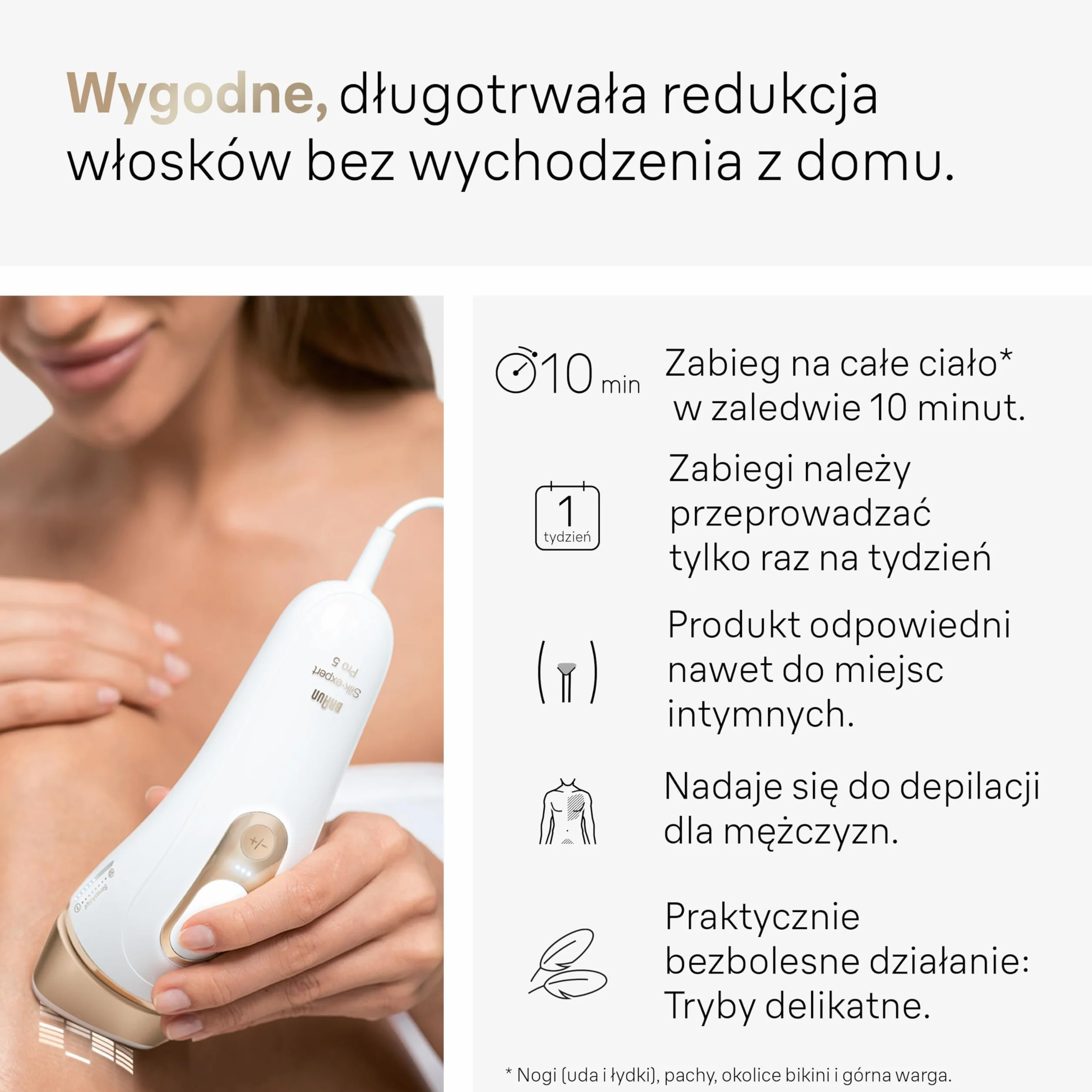 Braun Silk-Expert Pro 5 PL5382 IPL, usuwania owłosienia w warunkach domowych, alternatywa dla depilacji laserowej, w zestawie saszetka, golarka Venus, 4 głowice, prezent dla kobiet, kolor biały/złoty