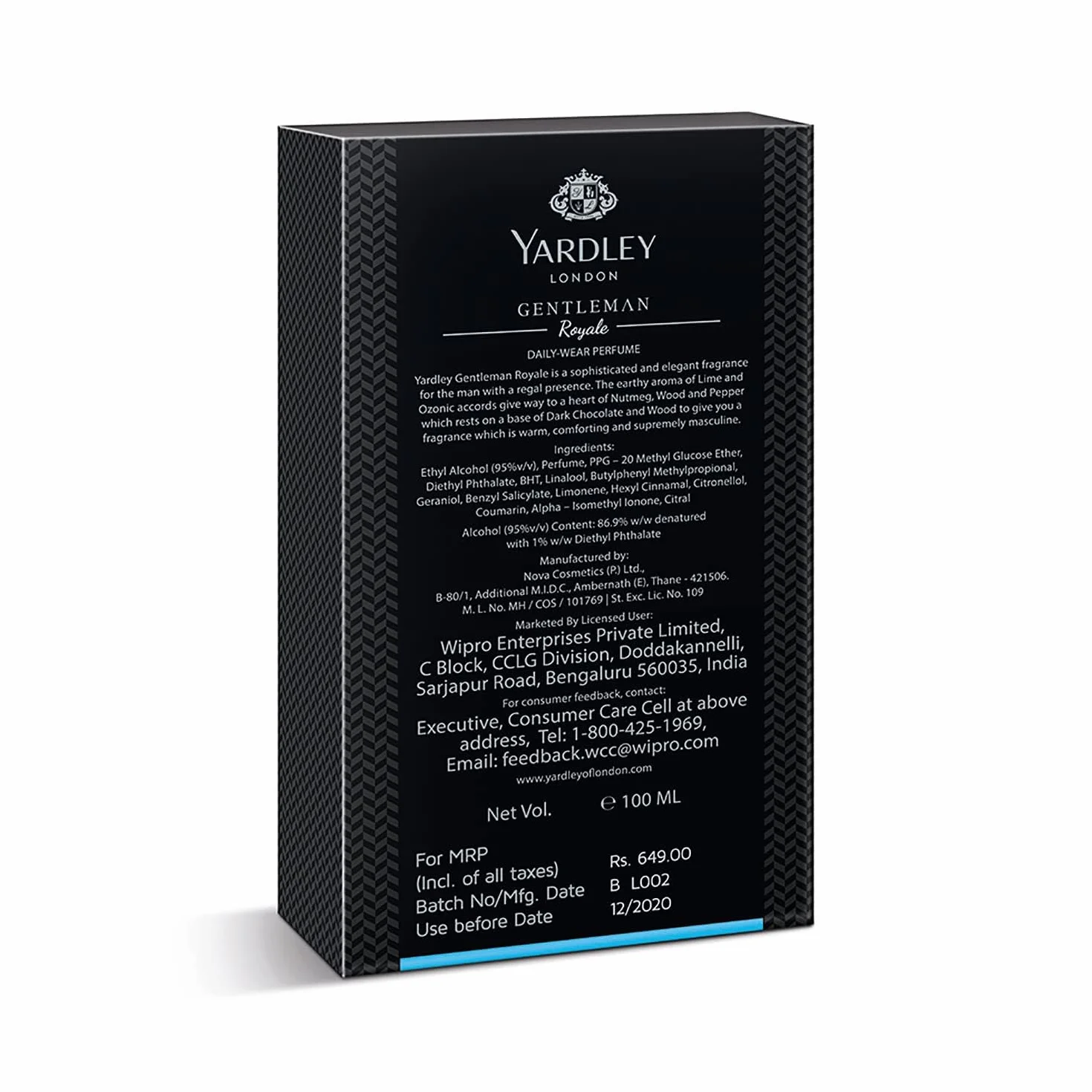 Green Velly Yardly London Gentelro Perfume | Fresh Wood & Dark Chocolate Notes | Masculine Fragrance for Men | 100ml