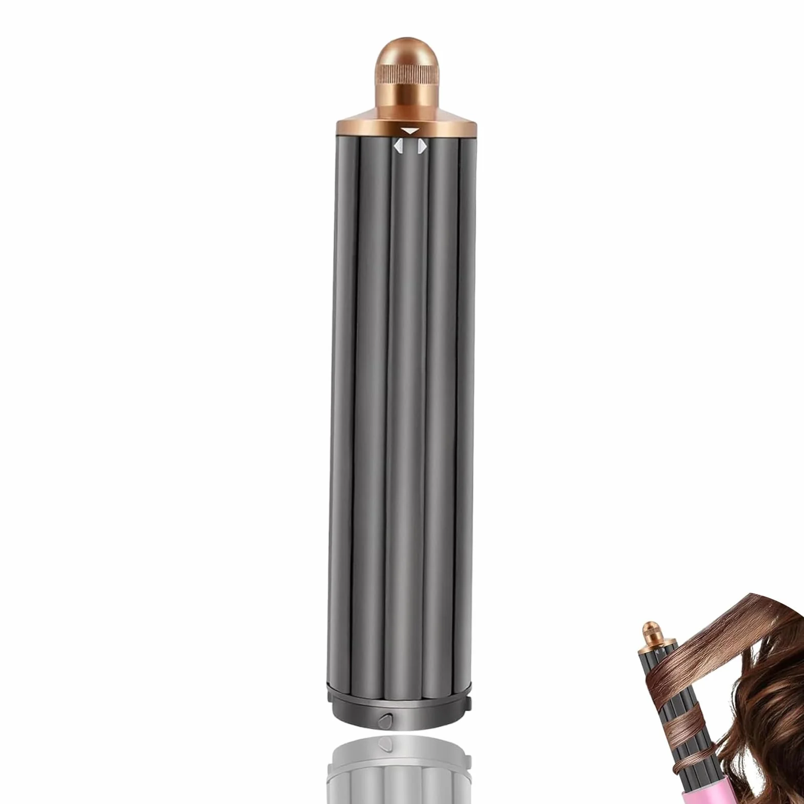 Chuancheng Końcówki do lokówki o długości 40 mm do Dyson Airwrap HS01 HS05 HS08, końcówki lokówki 2 w 1, kolor złoty