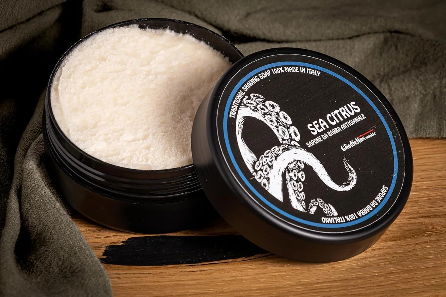 THE GOODFELLAS' SMILE Seacitrus Tradiotional Shaving Soap. Made in Italy, 100 g