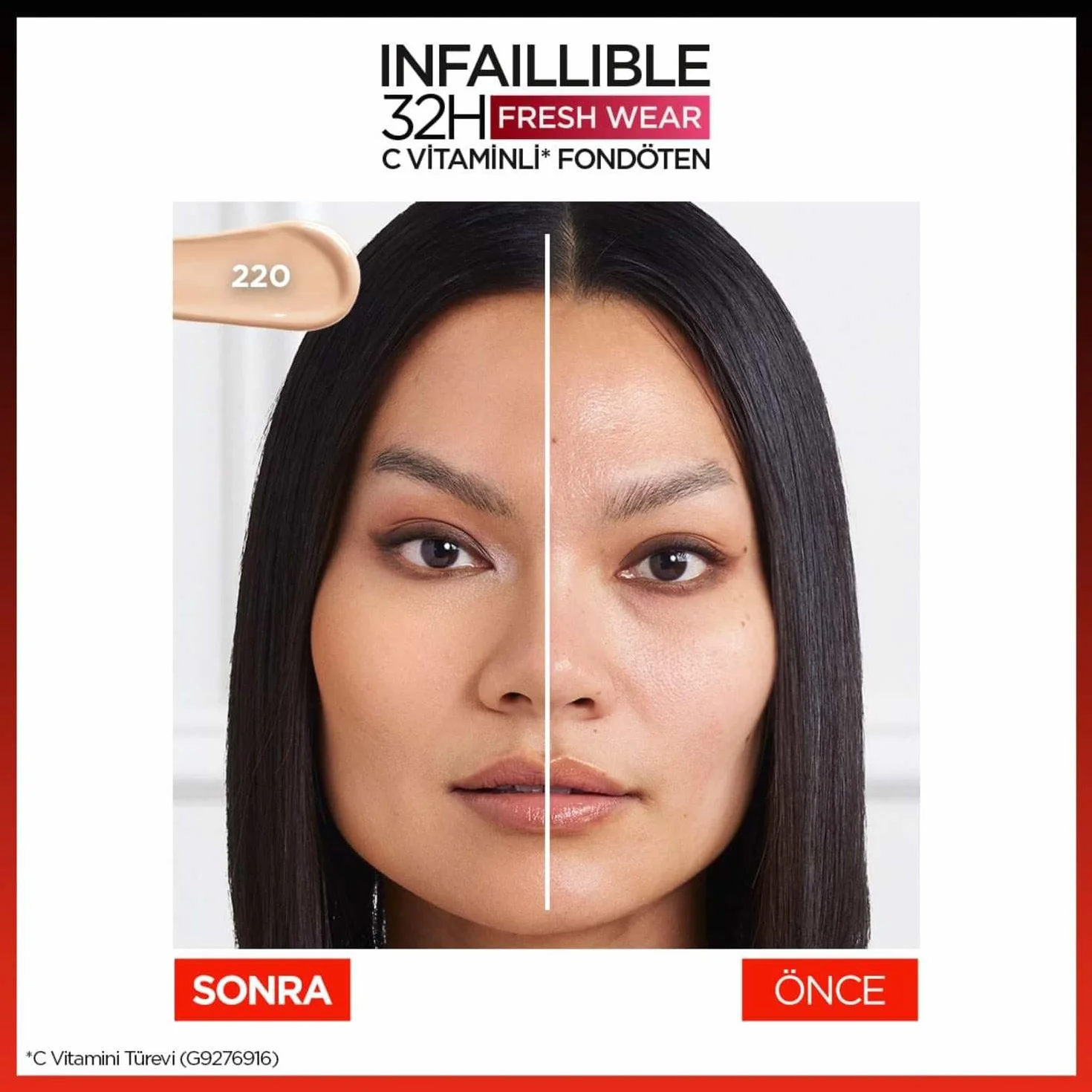 L'Oreal Paris Infaillible 32 H Fresh Wear Długotrwały Kryjący Podkład Odporny na Ścieranie SPF 25 Sand 220-30 ml