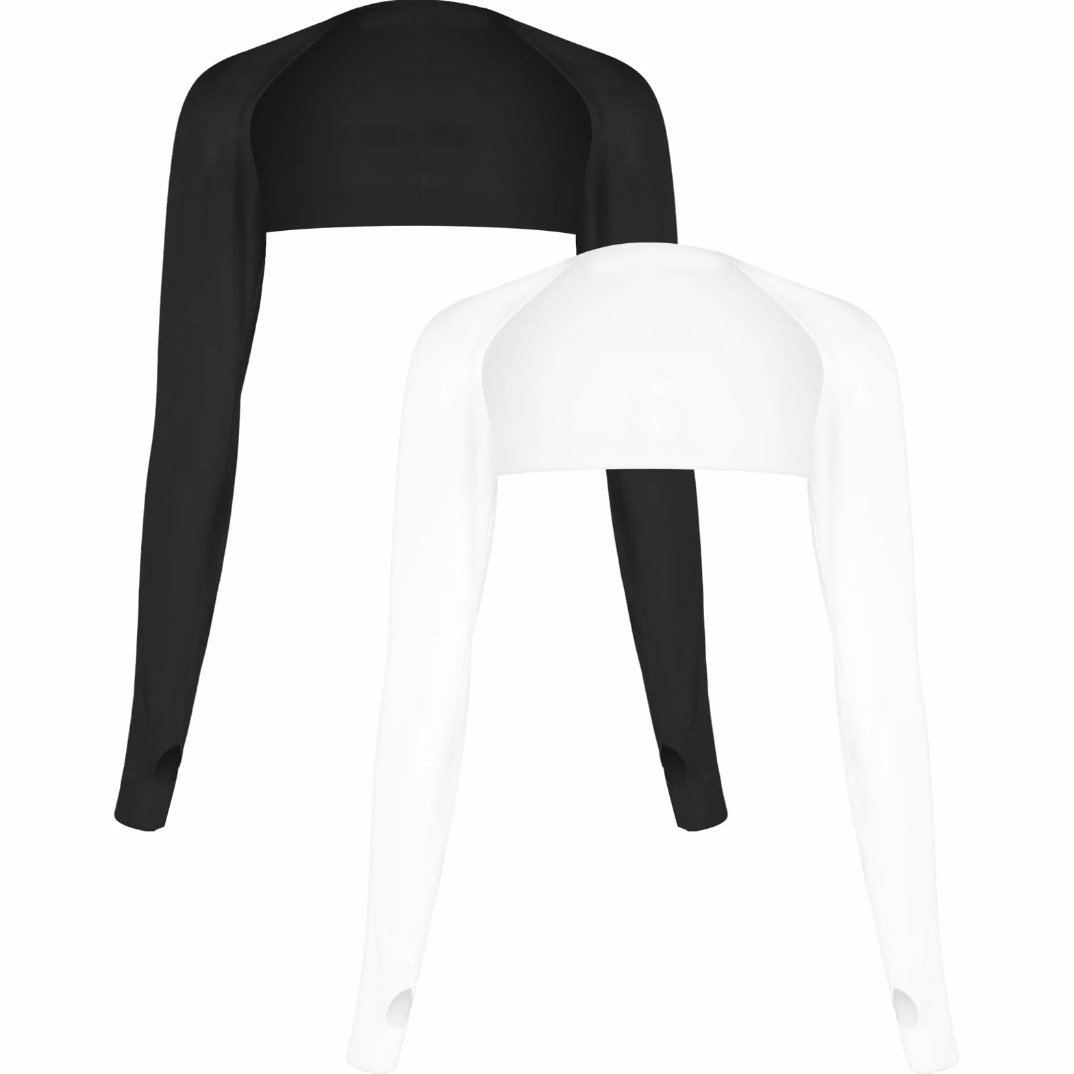 2 sztuki Bolero ochronne letnie UV Bolero Ocieplacze damskie szal przeciwsłoneczny Ocieplacze chłodzące mankiety na ramiona z otworami na palce do jazdy na rowerze biegania aktywności na