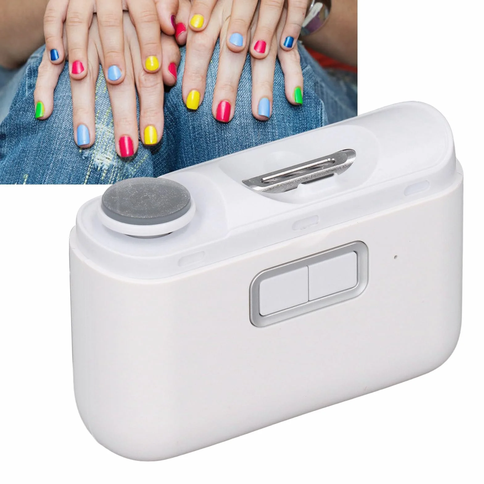 Elektryczna Maszynka do Obcinania Paznokci 2 w 1, Automatyczne Szlifowanie, Szybkie Polerowanie Pilnika do Paznokci dla Dorosłych Dzieci, Wielofunkcyjne Narzędzie do Manicure do