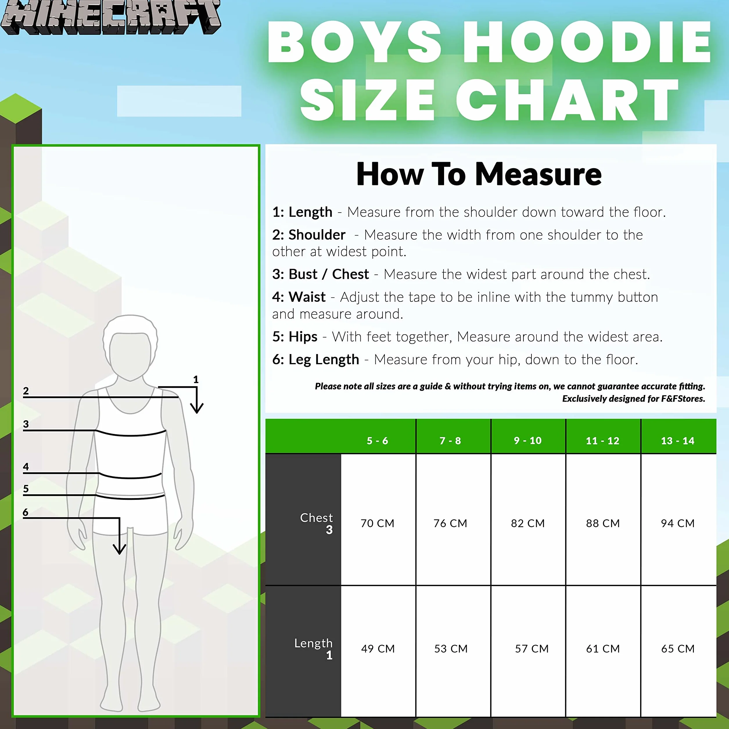 Minecraft Bluza z kapturem dla chłopców, bluza z kapturem z zamkiem błyskawicznym, wygodna, długa bluza z długim rękawem i kapturem, prezenty dla graczy, dla chłopców, dziewcząt, nastolatków w wieku 5–14 lat