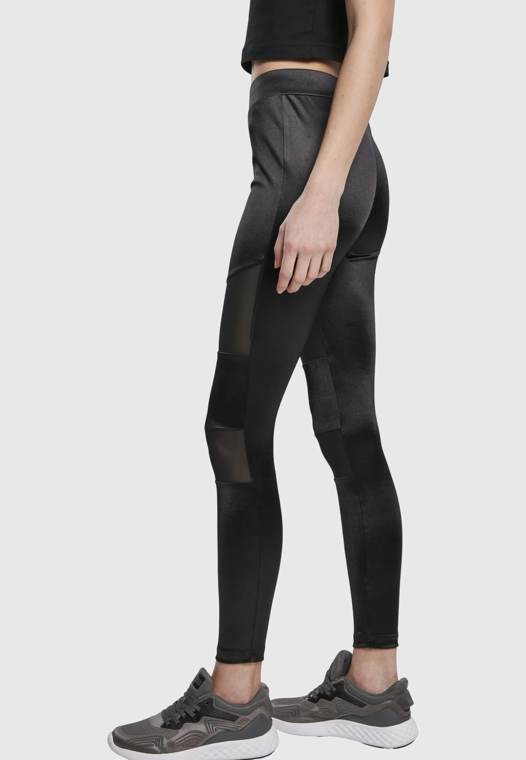 Urban Classics Ladies Shiny Tech Mesh Leggings - Leginsy Kobiety