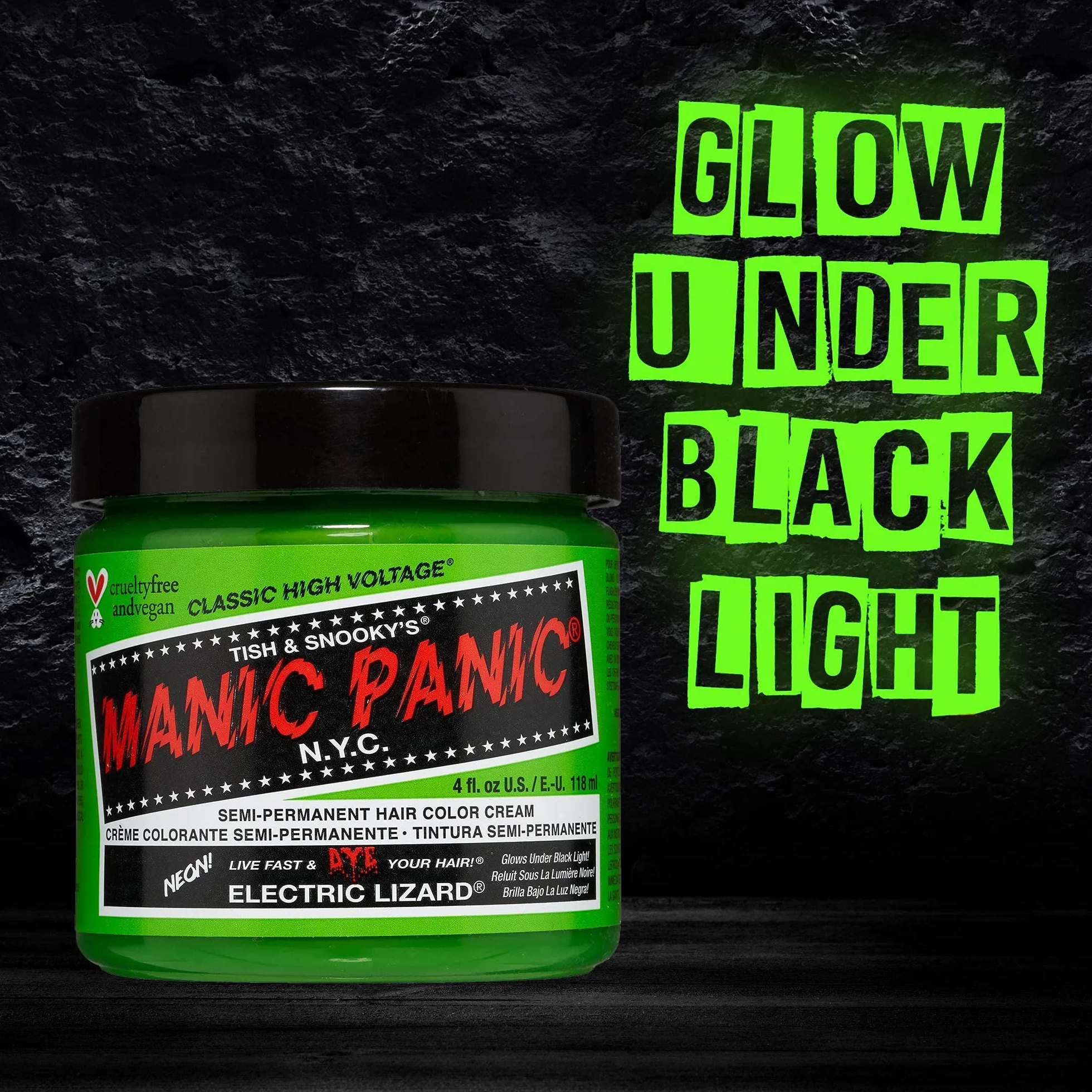 Manic Panic Classic Cream Półtrwała Farba do Włosów, Electric Lizard, 118 ml