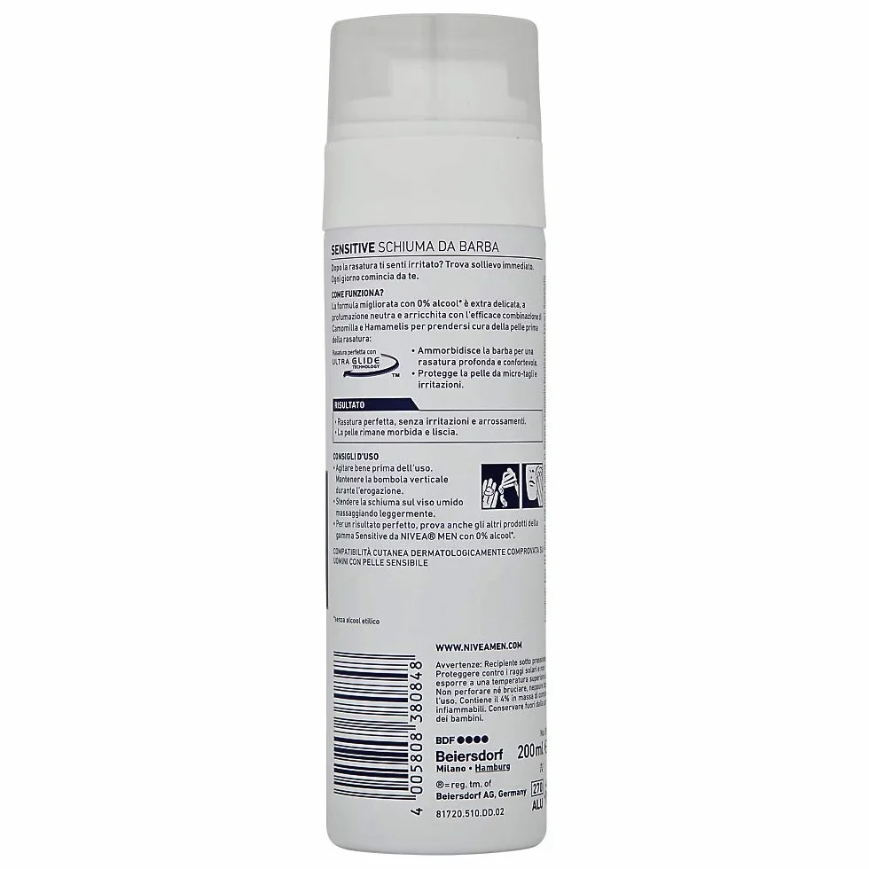 Nivea Sensitive Pianka do Brody, 6 x 200 ml