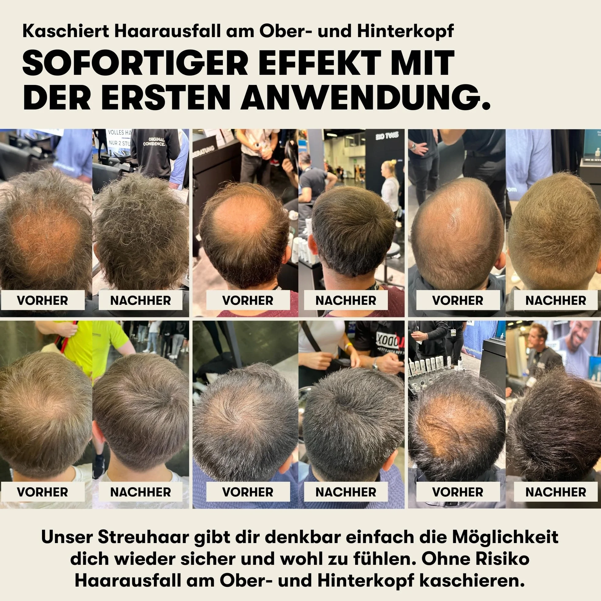 O.C. HAIRCARE mikrowłókna do zagęszczania włosów - na czubki, łysiny na czole i tył głowy - zalecane przez wiodące salony - 11 kolorów - odporne mikrowłókna (jasnobrązowe)