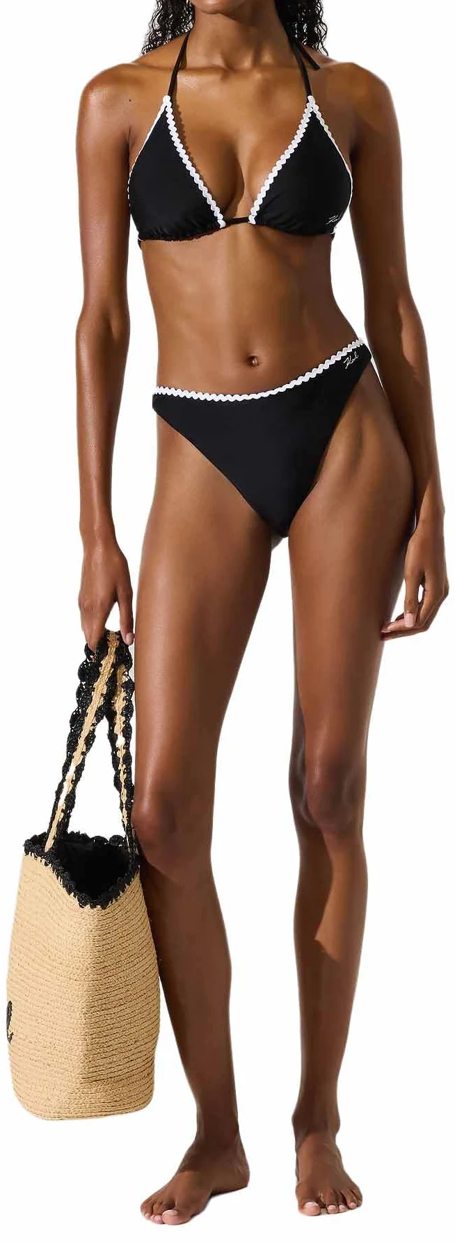 KARL Dół bikini Kobiety Karl Lagerfeld, Women's, Signature Scallop Cheeky