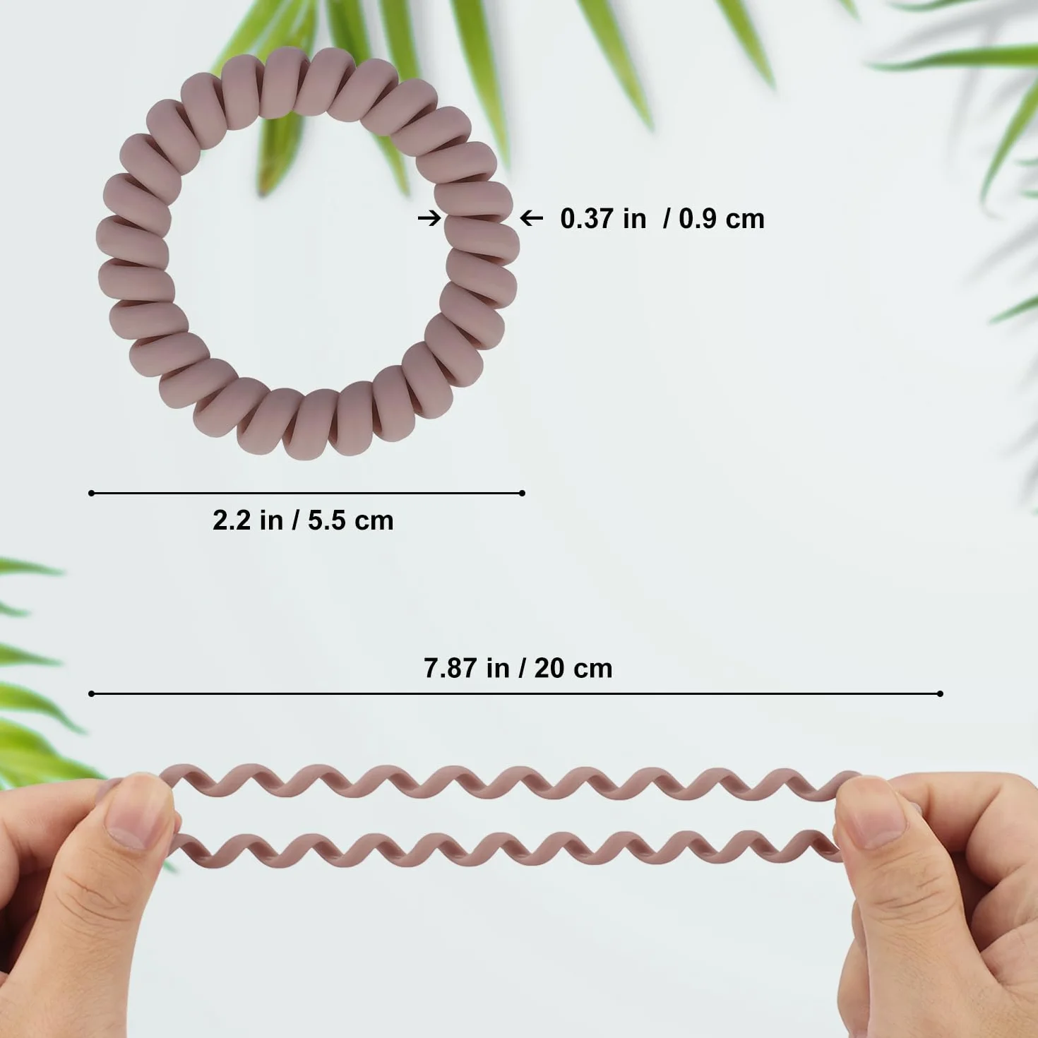 JessLab Spiralne Opaski do Włosów, 10 szt., Bezśladowe Wersje, Spiralna Bransoletka, Plastikowa Cewka, Opaski bez Uszkodzeń, Akcesoria Fryzjerskie dla Dziewcząt, Kobiet, Różne