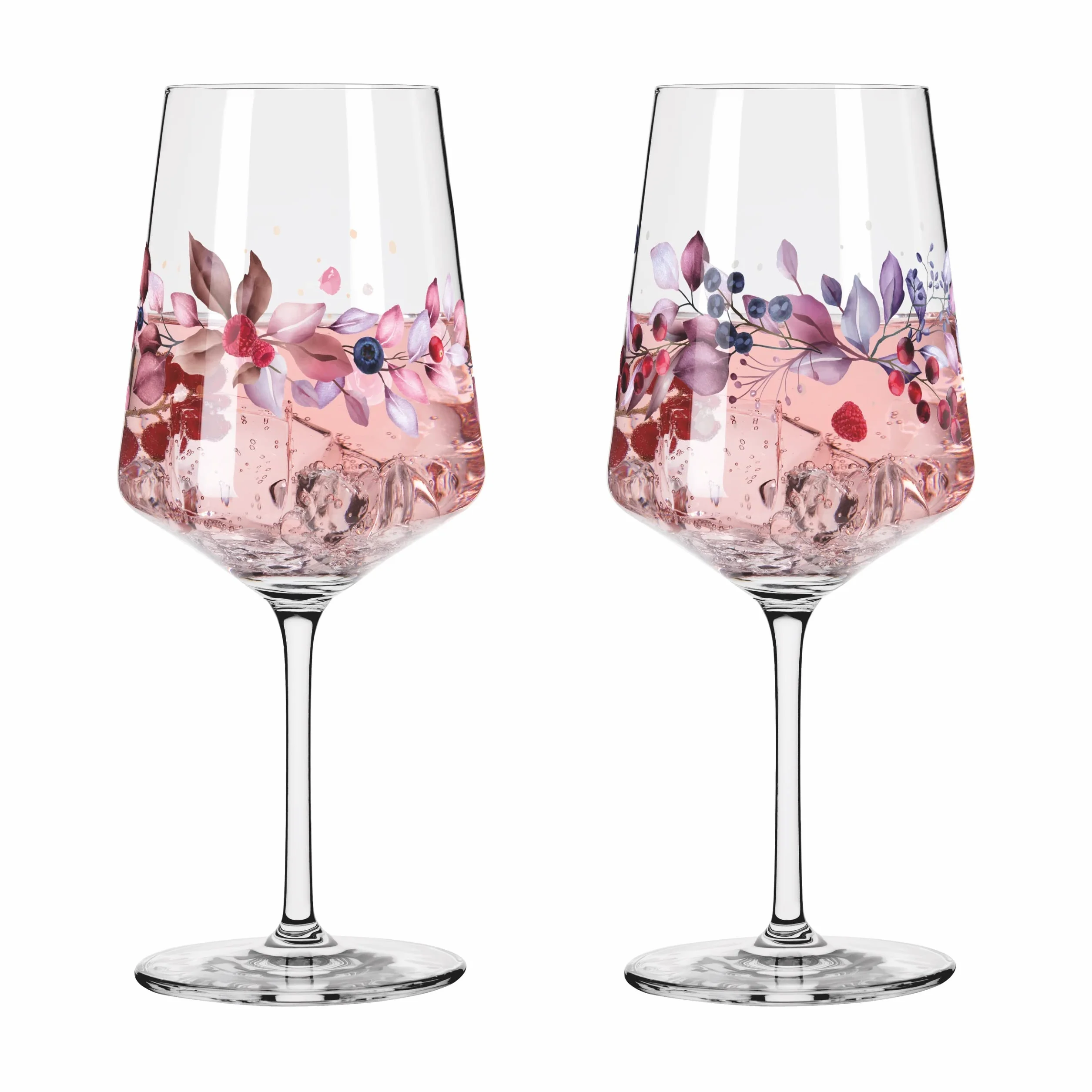 RITZENHOFF 6011002 Zestaw 2 słoików na aperitif Sprizz 500 ml - Seria Sonet letni - owoce i gałązki kolorowe - Made in Germany
