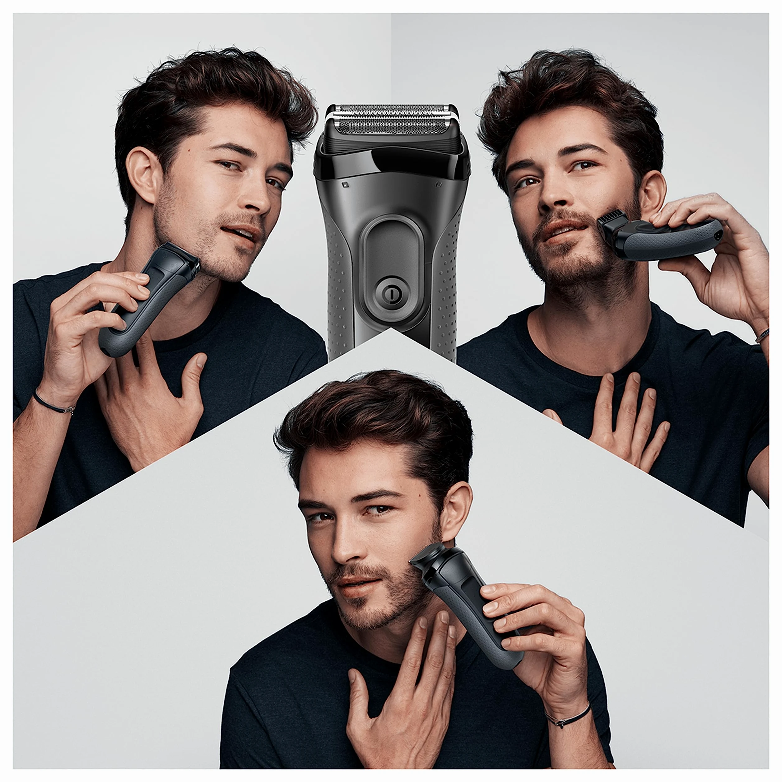 Braun Series 3 Golarka Elektryczna 3 w 1 Czarny Szary