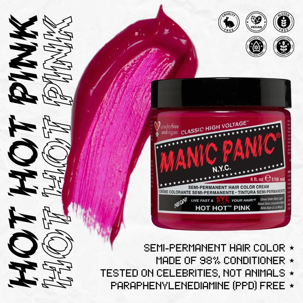 Manic Panic High Voltage Classic Cream Hair Dye Hot Hot Pink