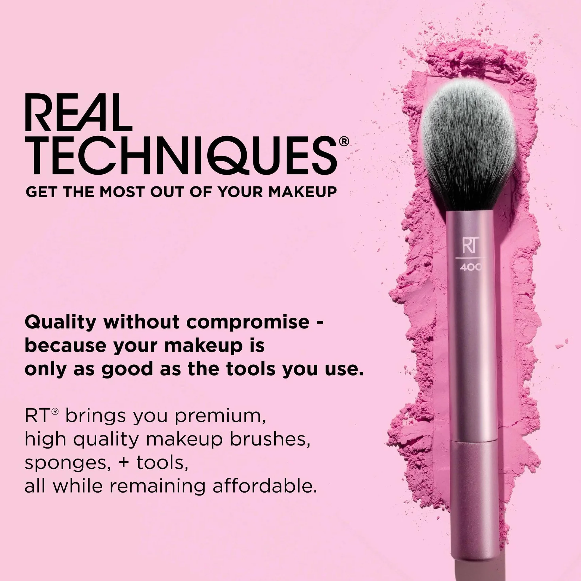 Real Techniques Au Naturale Zestaw Pędzli do Makijażu, Złoty, 9 elementów