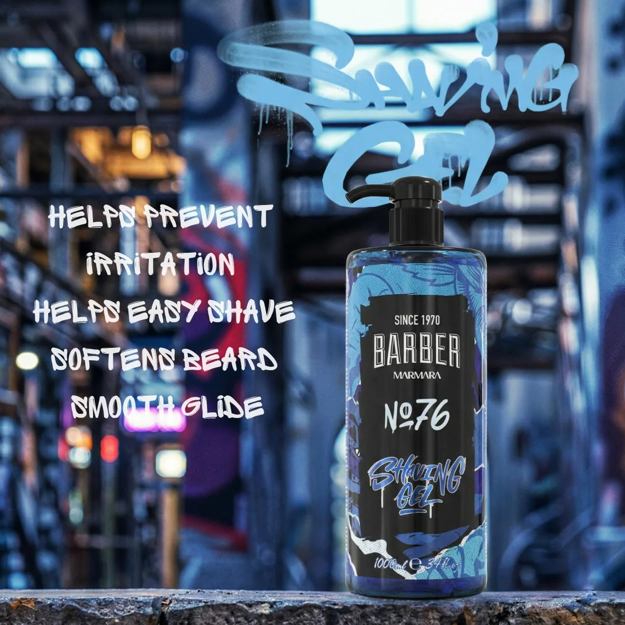 BARBER MARMARA Żel do golenia przezroczysty 1000 ml – precyzyjne golenie konturów brody