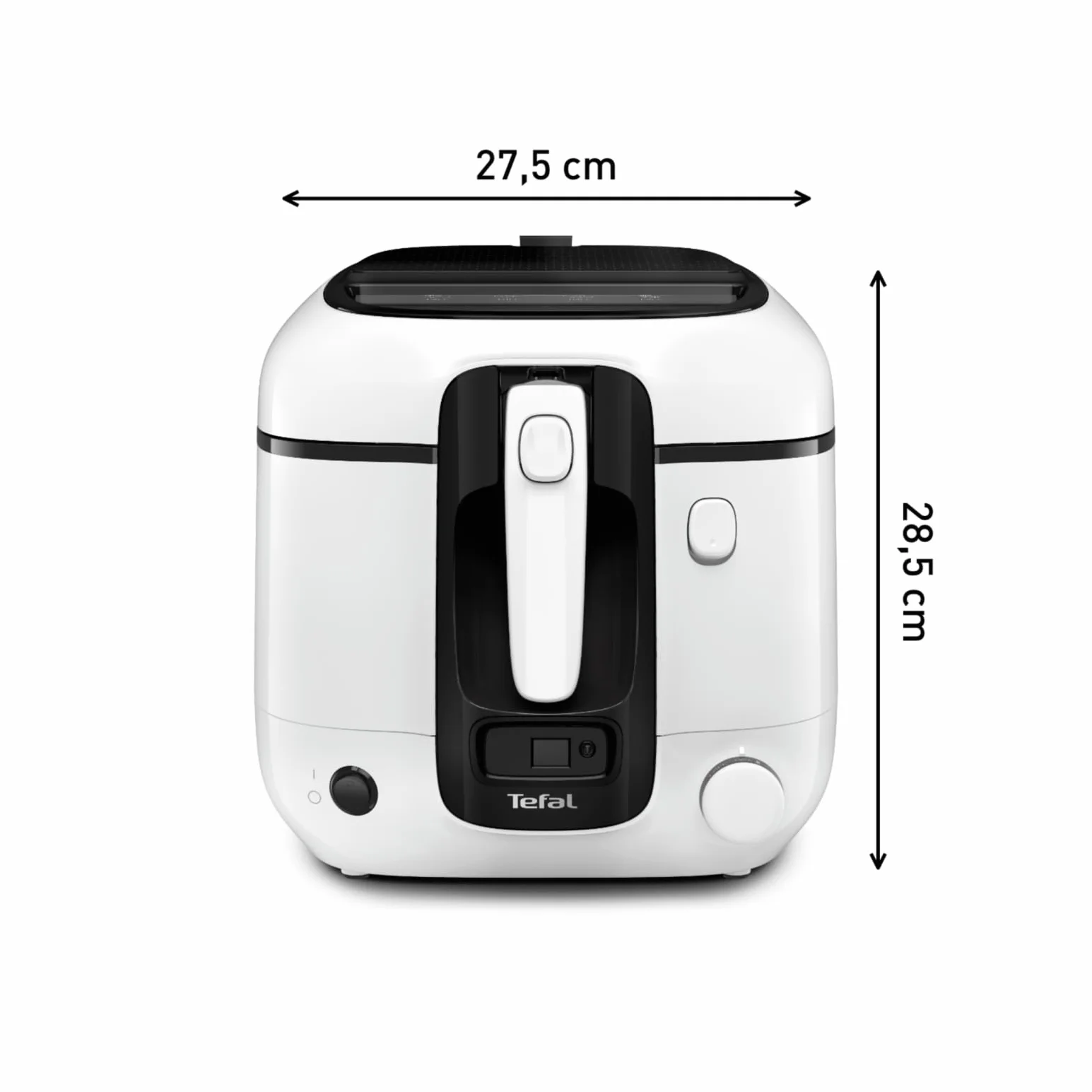 TEFAL FR3140 Super Uno Frytkownica, 1800W, pojemność 2,2L, filtr przeciwzapachowy, misa z nieprzywierającą powłoką, mycie w zmywarce, cyfrowy timer, okienko podgląd, regulowany termostat, biały/czarny