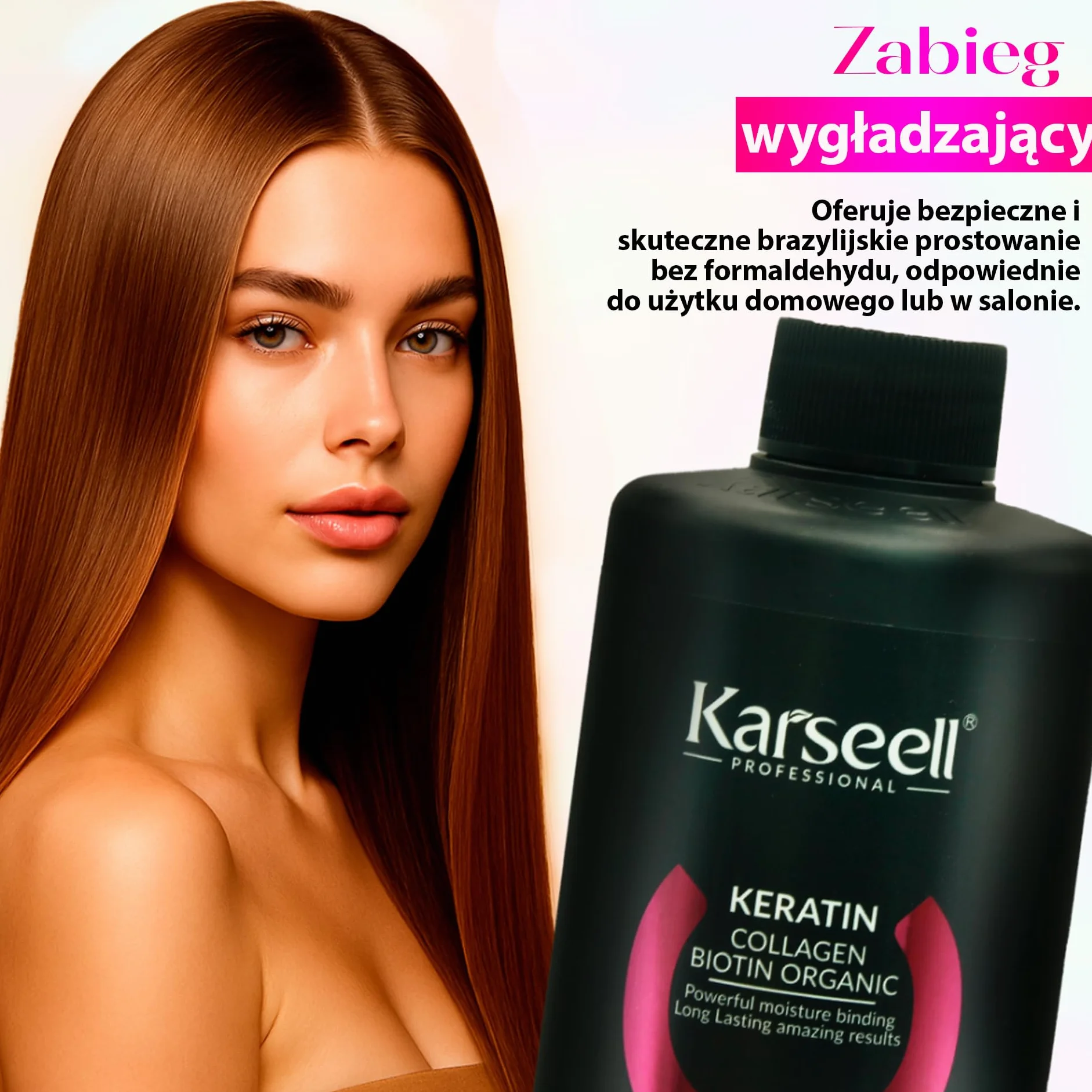 Karseell MACA CARE SYSTEM Keratyna Wygładzająca Bez Formaldehydu Suche Puszące Zniszczone Włosy Kolagen Biotyna Arganowy Odżywka Nawilżająca Blask Regeneracja Antypuszenie Codzienne Stosowanie Domowe