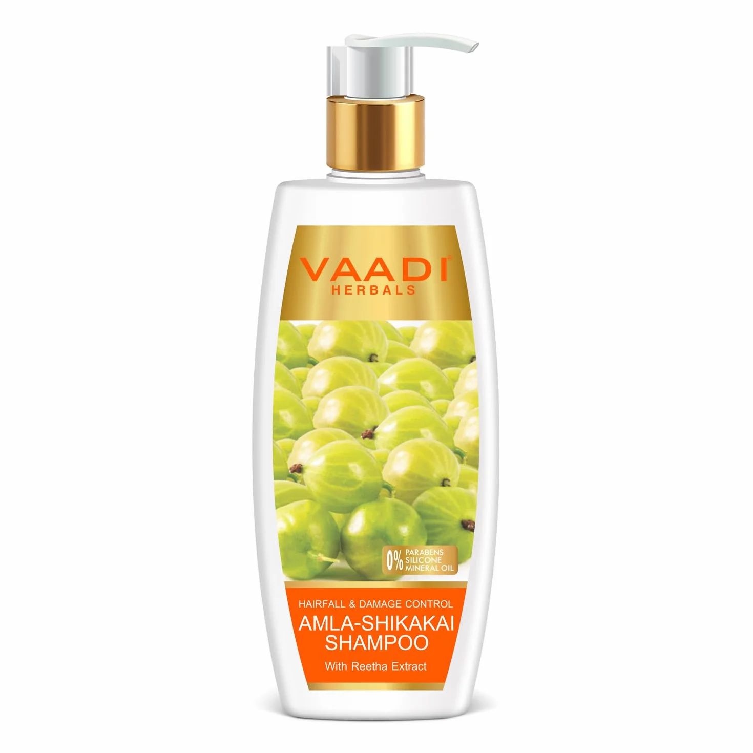 Vaadi Herbals Szampon Amla Shikakai Kontrola wypadania włosów przeciwłupieżowy 350 ml
