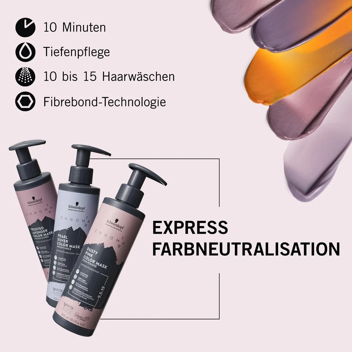 Schwarzkopf Professional Chroma ID Maska do włosów koloryzująca 9,5-19 Różana 250ml