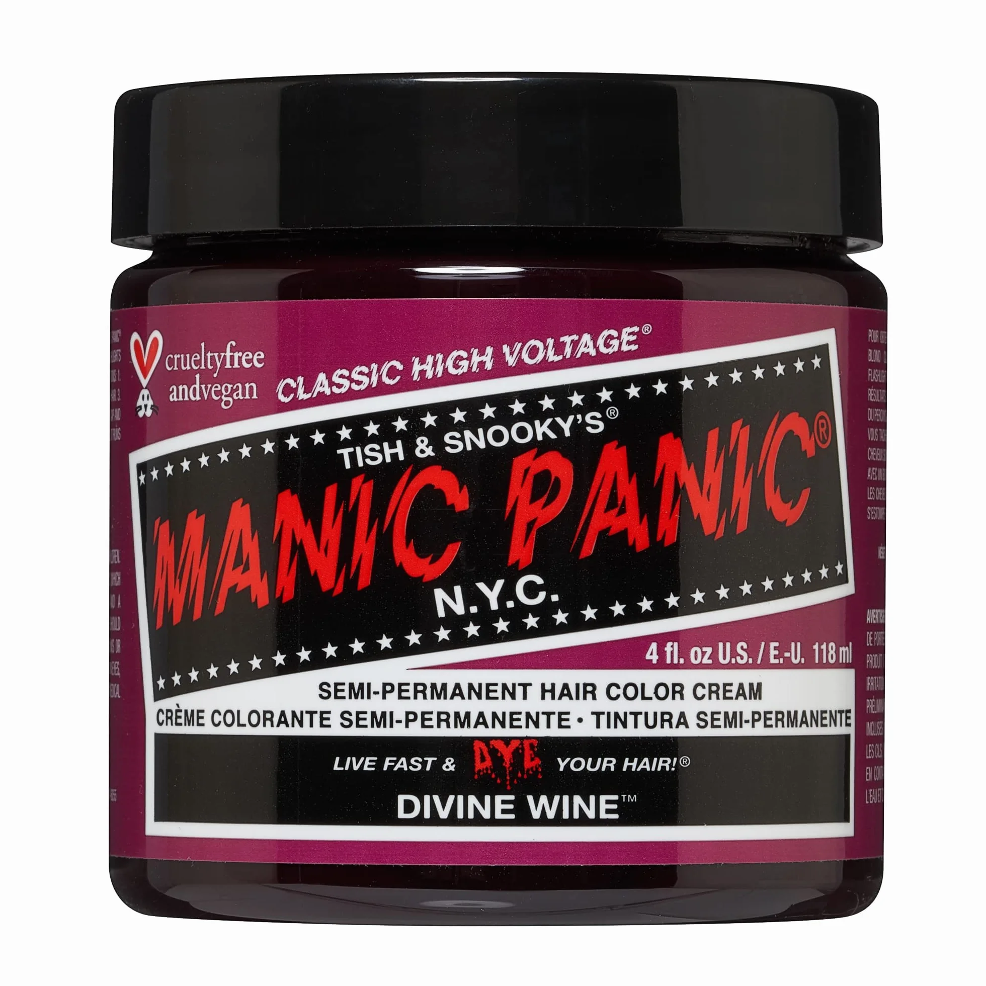 Manic Panic Classic High Voltage Divine Wine 118ml półtrwały krem barwiący