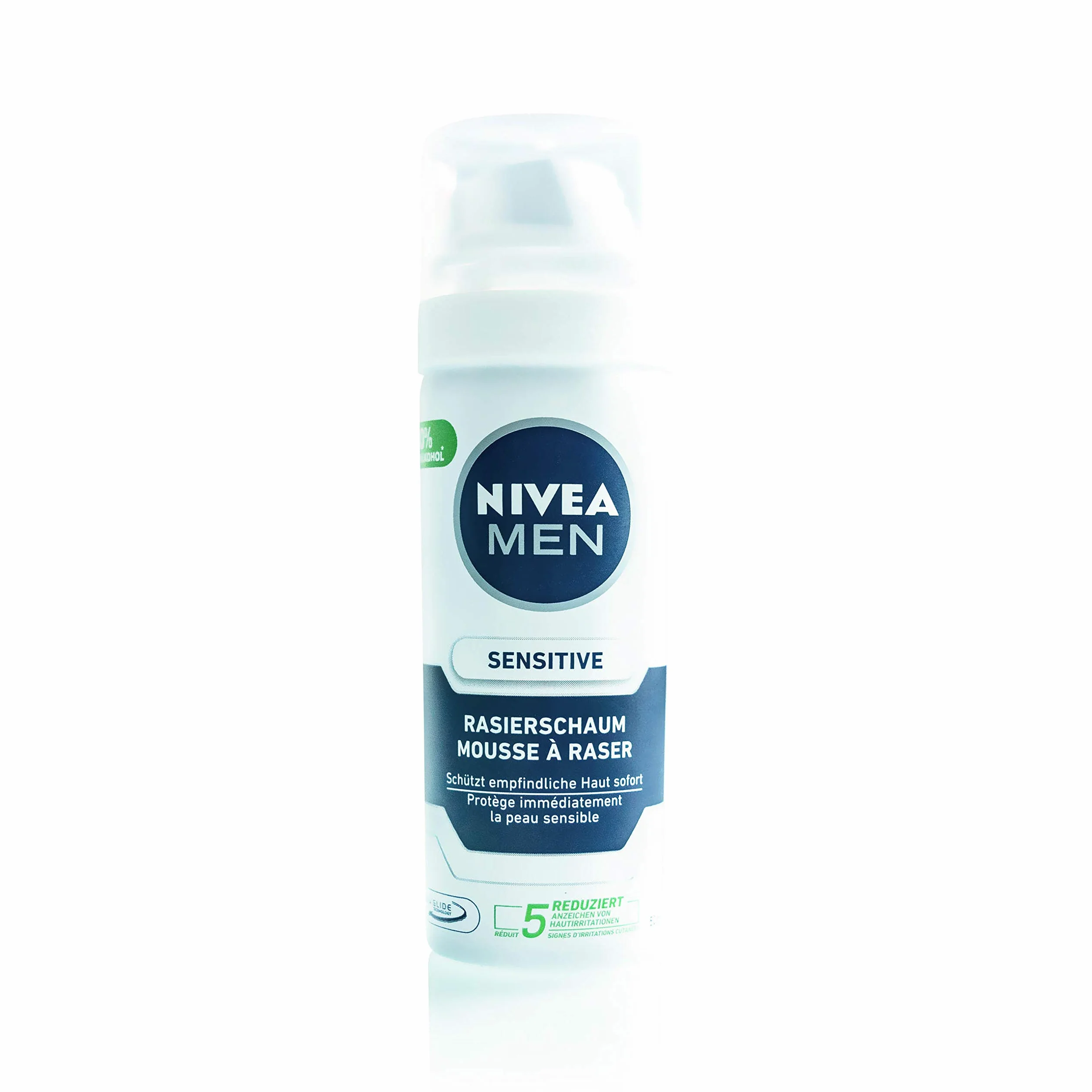 Nivea Sensitive mini pianka do golenia, 5 x 50 ml, pielęgnacja golenia, pianka do golenia, rozmiar ryżowy