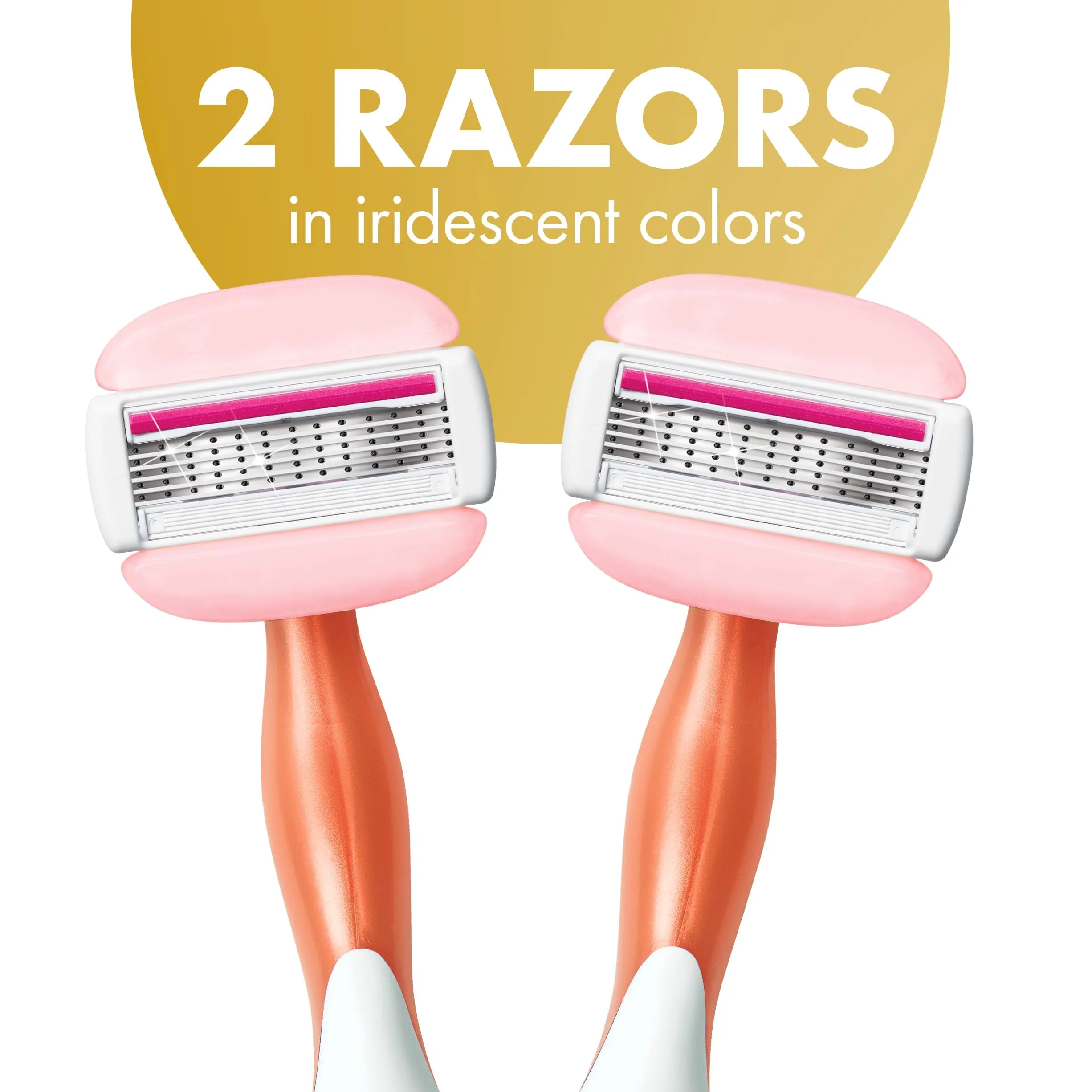 Bic Soleil Balance Razor For Women - Moisture Bars With Shea Butter - 2 Count Razors Per Package - Pack of 2 Packages