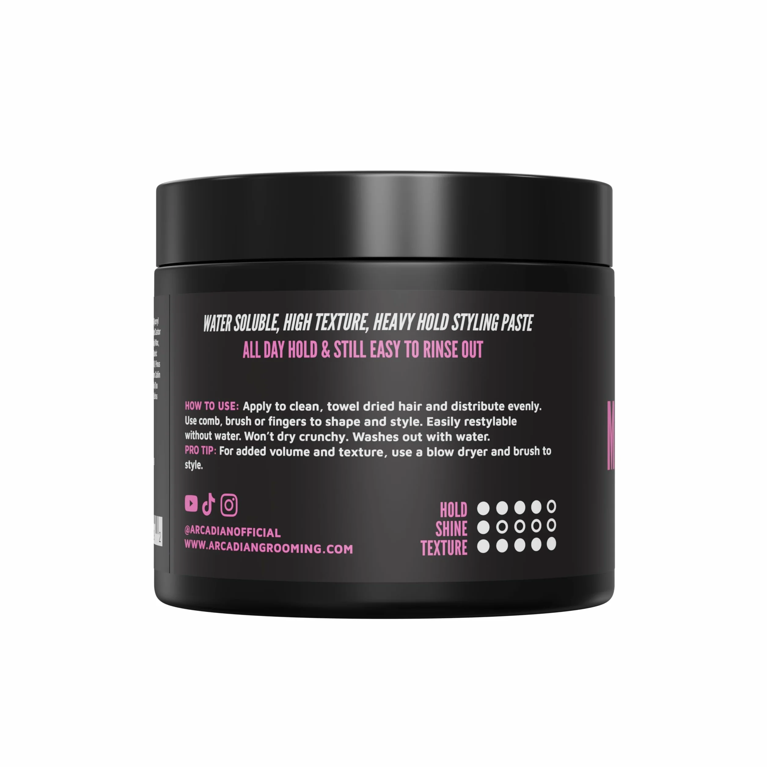 Arcadian Grooming Matte Pasta Heavy Dry Cream 115 g