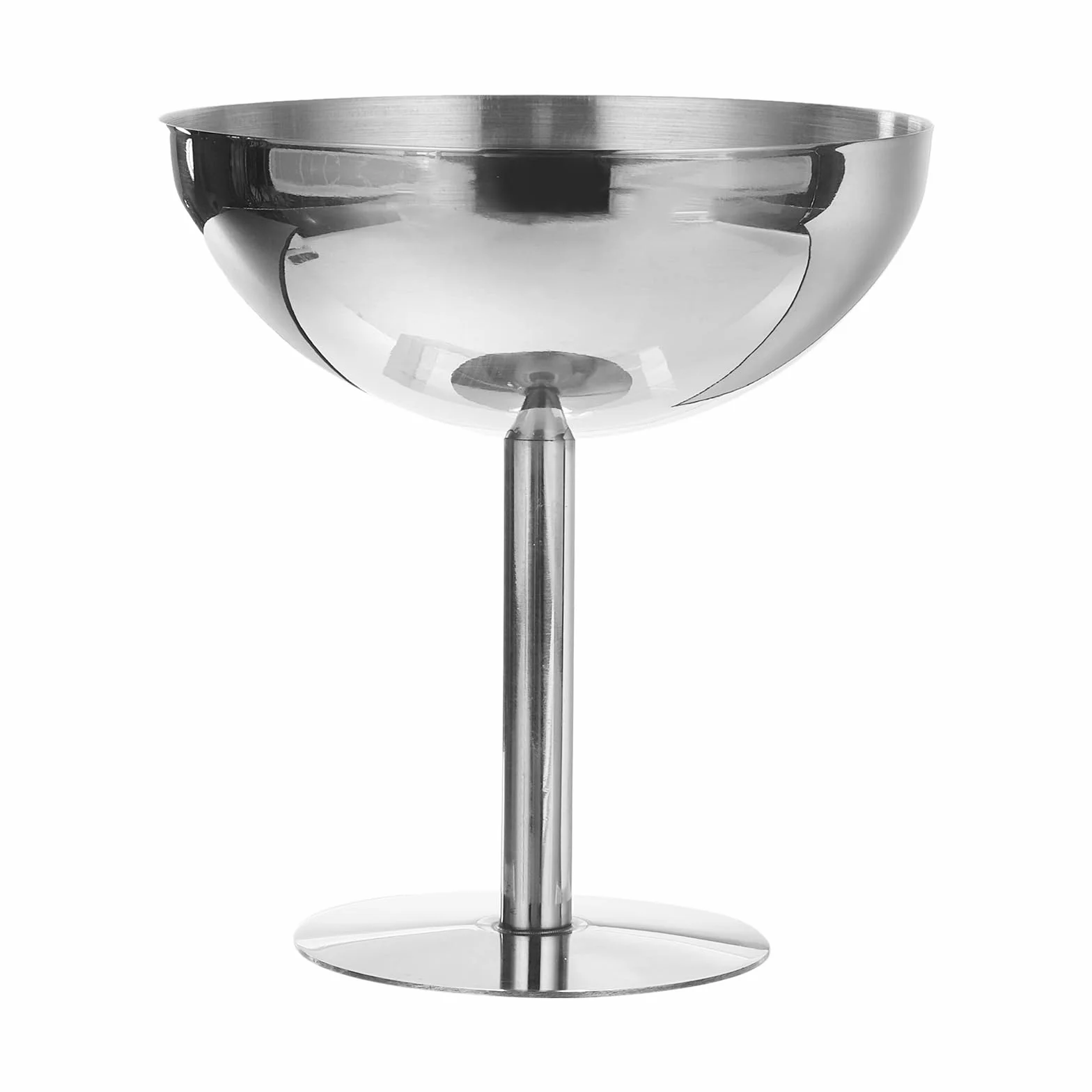 sourcing map Szklanki do Martini ze stali nierdzewnej, 1 sztuka, 450 ml, nietłukące się szklanki do martini, metalowe, odporne na stłuczenia, na wesela, imprezy, prezenty, srebrne