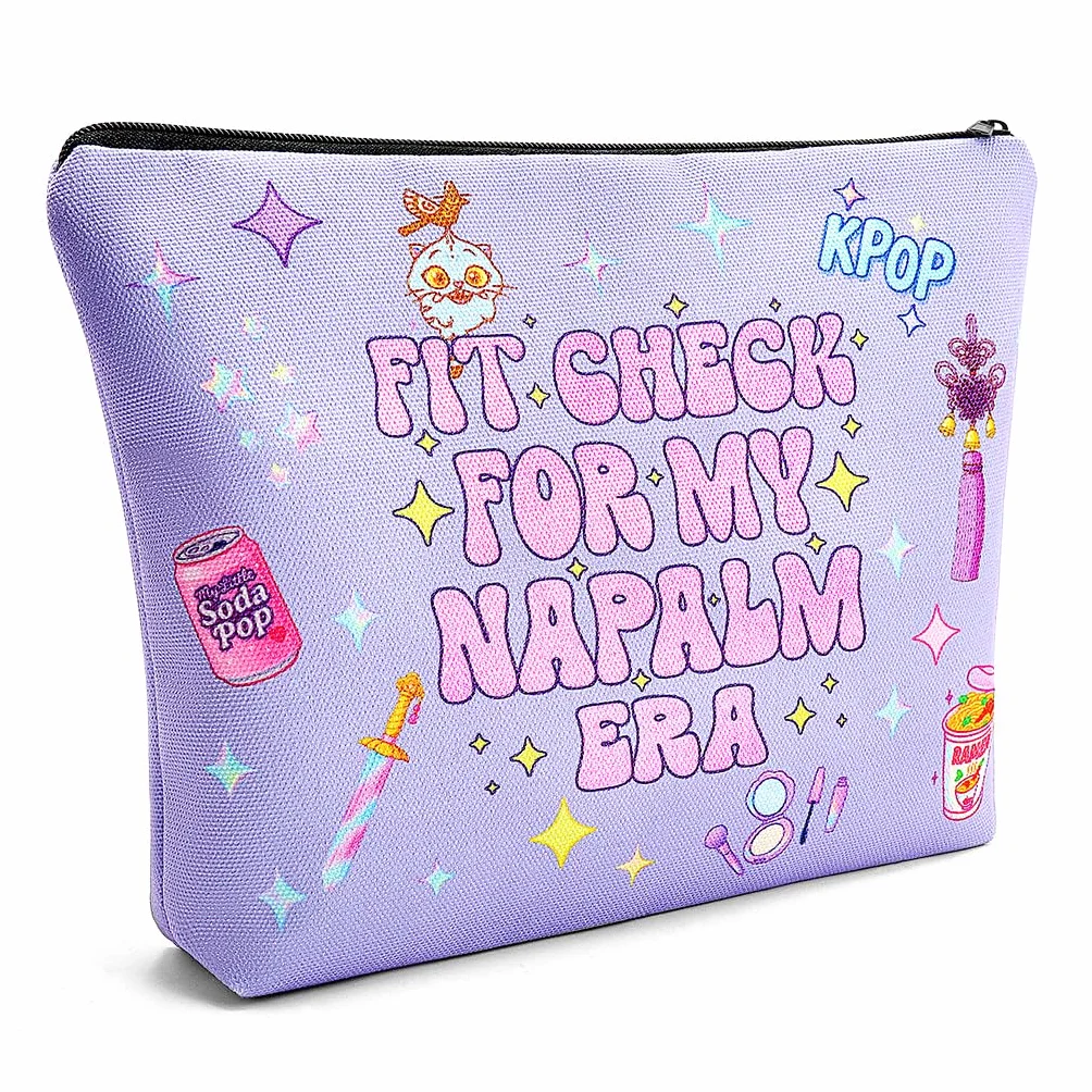 WALLFID Inspirowana kosmetyczka Kpop Hunter w stylu K-pop o nowoczesnym designie, wielofunkcyjny organizer podróżny dla kobiet i dziewcząt, idealny do codziennego użytku i podróży