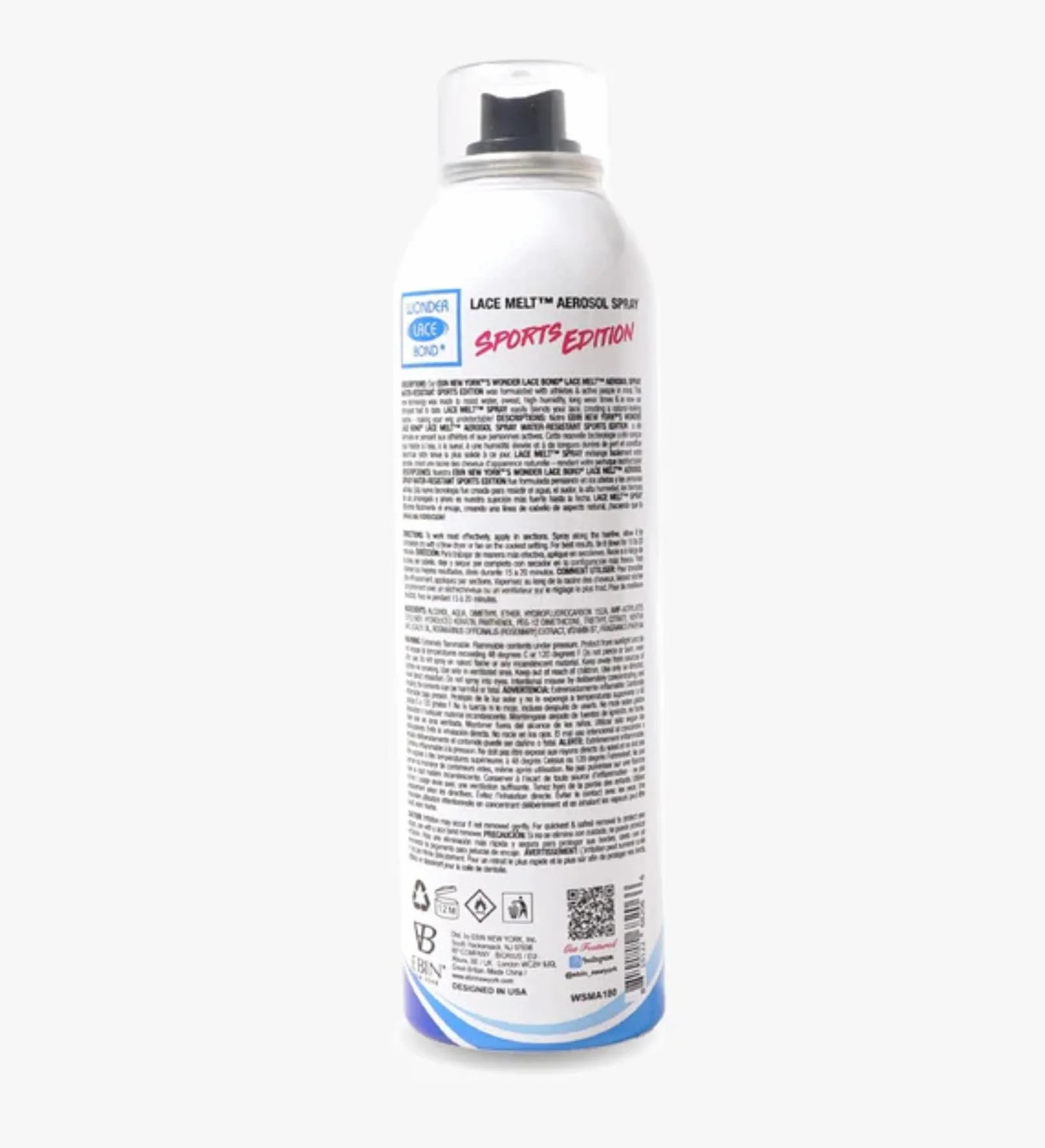 EBIN NEW YORK Wonder Lace Bond Lace Melt Sports Edition - Unisex - 180 ml - Niewidoczny i bardzo mocny utrwalacz do sznurowadeł o sportowej oddychalności