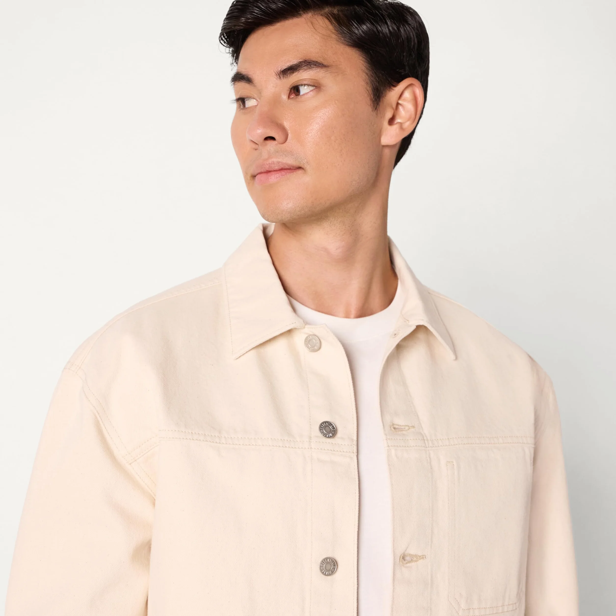 Amazon Essentials Męska kurtka sportowa Rigid Denim Relaxed-Fit