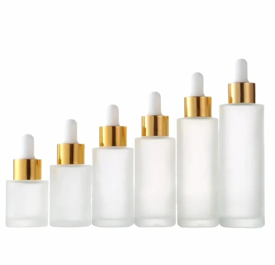 20 szt. 20-35 ml Mrożone szklane butelki z zakraplaczem Cylindryczne puste pojemniki do dozowania cieczy(A Silver White drop,35ml)