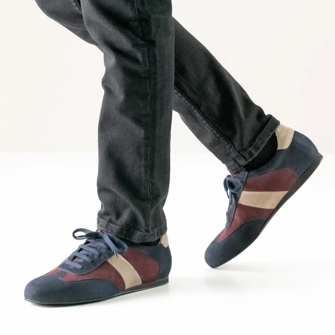 Werner Kern Męskie buty tanzsneaker/do tańca 28061, Niebieski/beżowy/czerwony, 41 EU