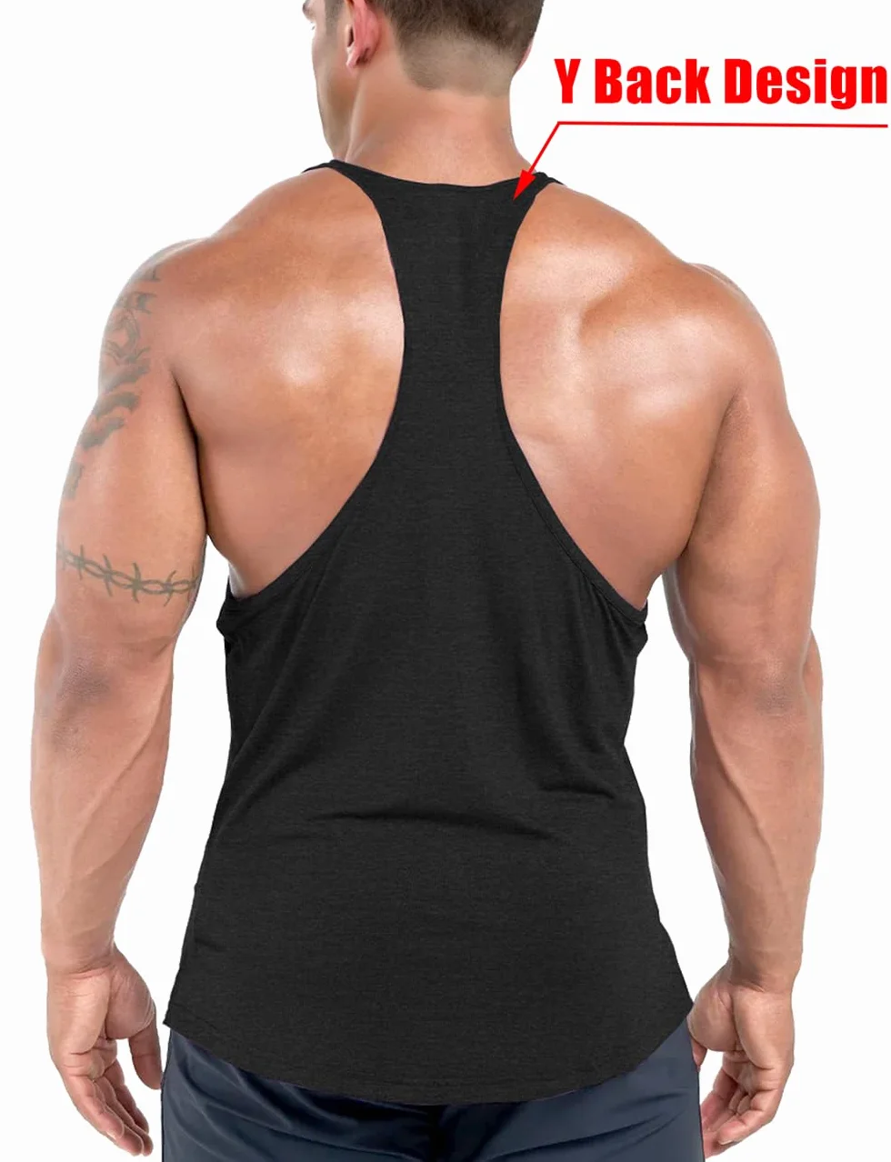 Męskie podkoszulki kulturystyczne Stringer koszulka treningowa na siłownię Y-Back Muscle Fitness Athletic Stretch szybkoschnący top