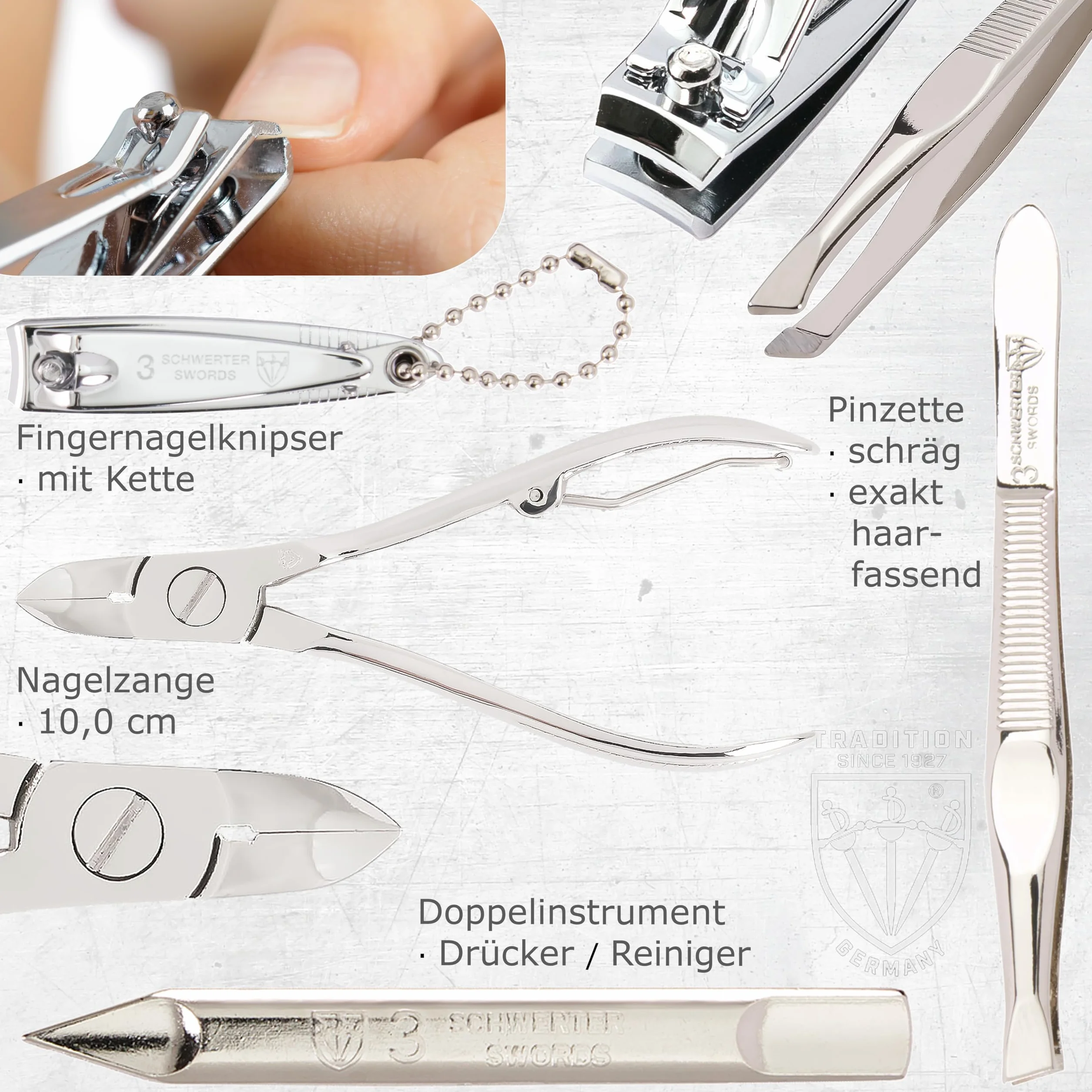 DREI SCHWERTER Solingen Germany zestaw do manicure 8-częściowy 746