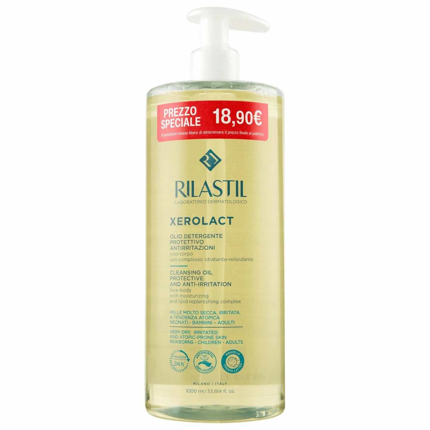 Rilastil Xerolact Olej ochronny do suchej skóry 1000 ml