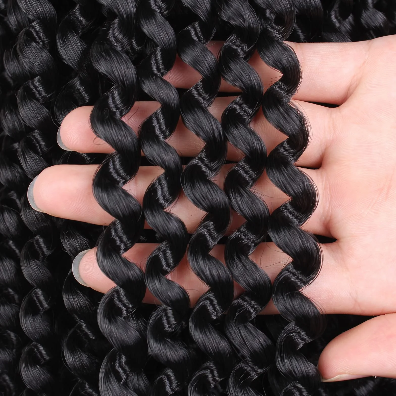 Leeven 7 opakowań krótkie passion Twist szydełkowane warkocze włosy dla motyla sztuczne loki 30 cm fala wodna szydełkowane włosy gorąca woda ustawienie pasja skręty plecione włosy czeskie warkocze włosy 1B #
