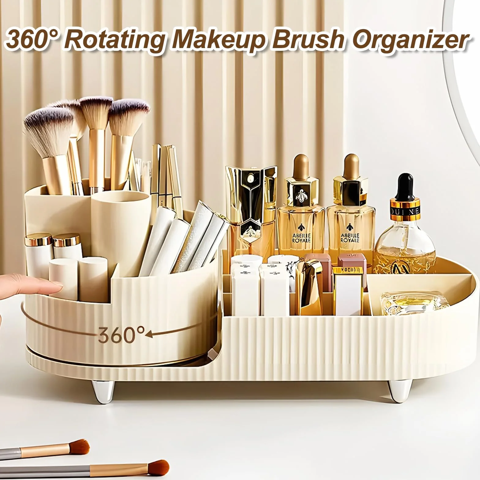 Chiluxendo Organizer na kosmetyki, obracany o 360°, obrotowy Makijaż Organizer, Makeup Organizer