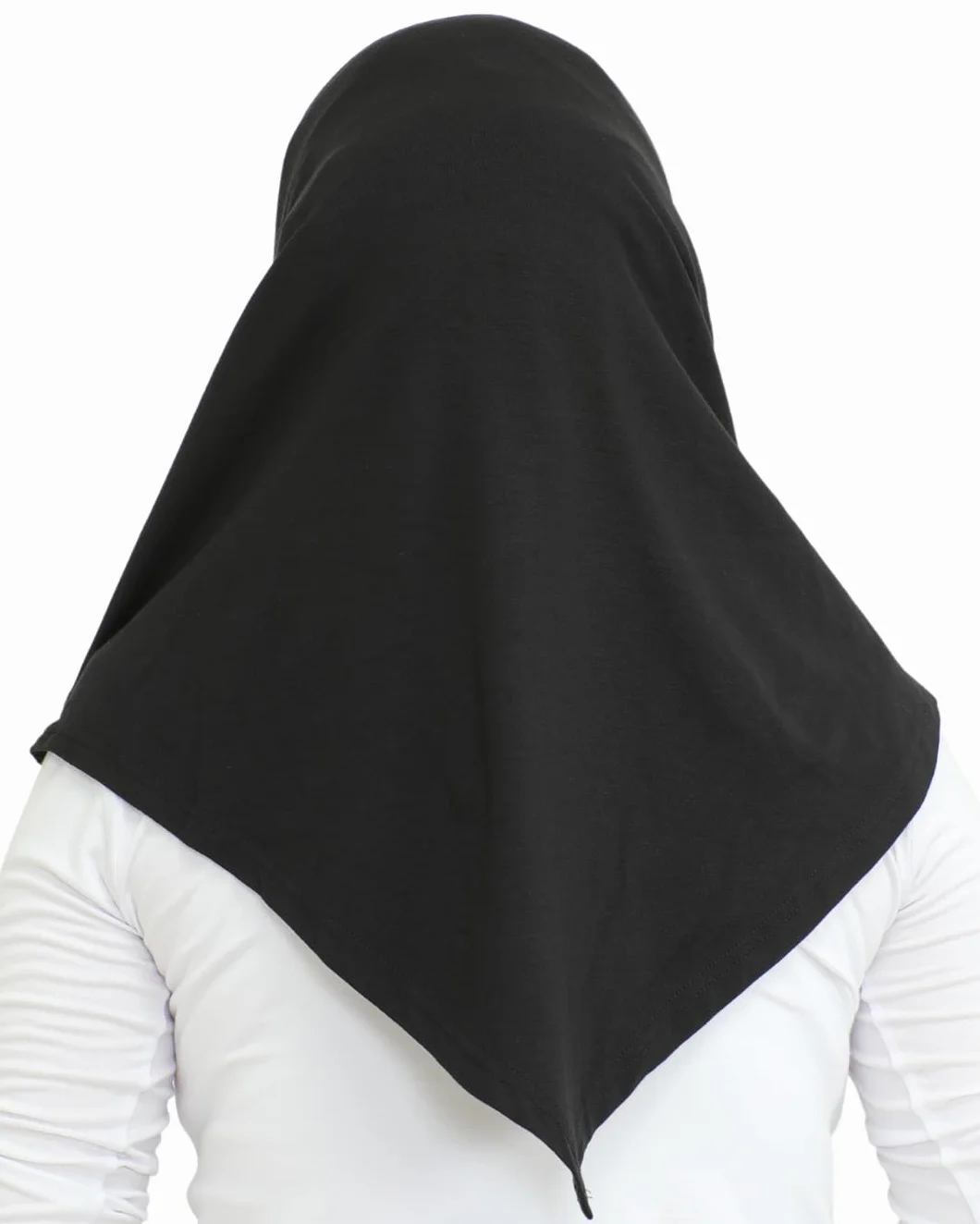 Prien Zwykły gotowy do noszenia hidżab dla kobiet, muzułmańskie turbany, miękki szalik z dżerseju, ubrania islamskie, długie hidżaby, Abaya, Czarny, Standard