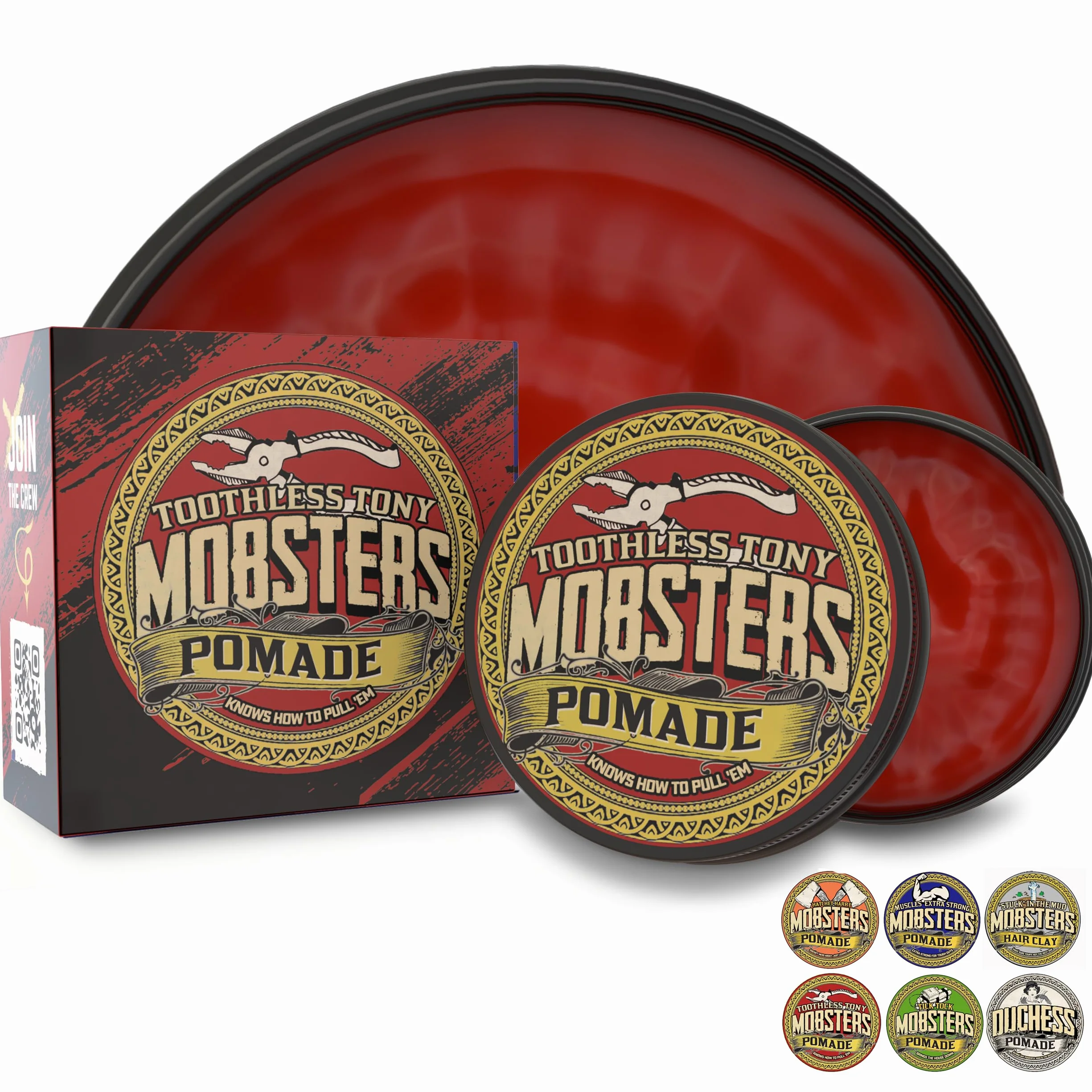 Mobsters Hair Pomade wosk do włosów na bazie wody, matowy, puszka 140 ml (Toothless Tony)