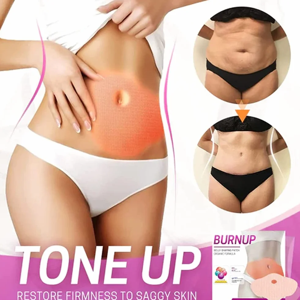BurnUp Belly Shaping Patch,Natural Herbal Slimming Patches,Perfect Detox Slimming Patch,Belly Fat Burner,Quick Slimming Belly Button Patch for Men Women (15Pcs)