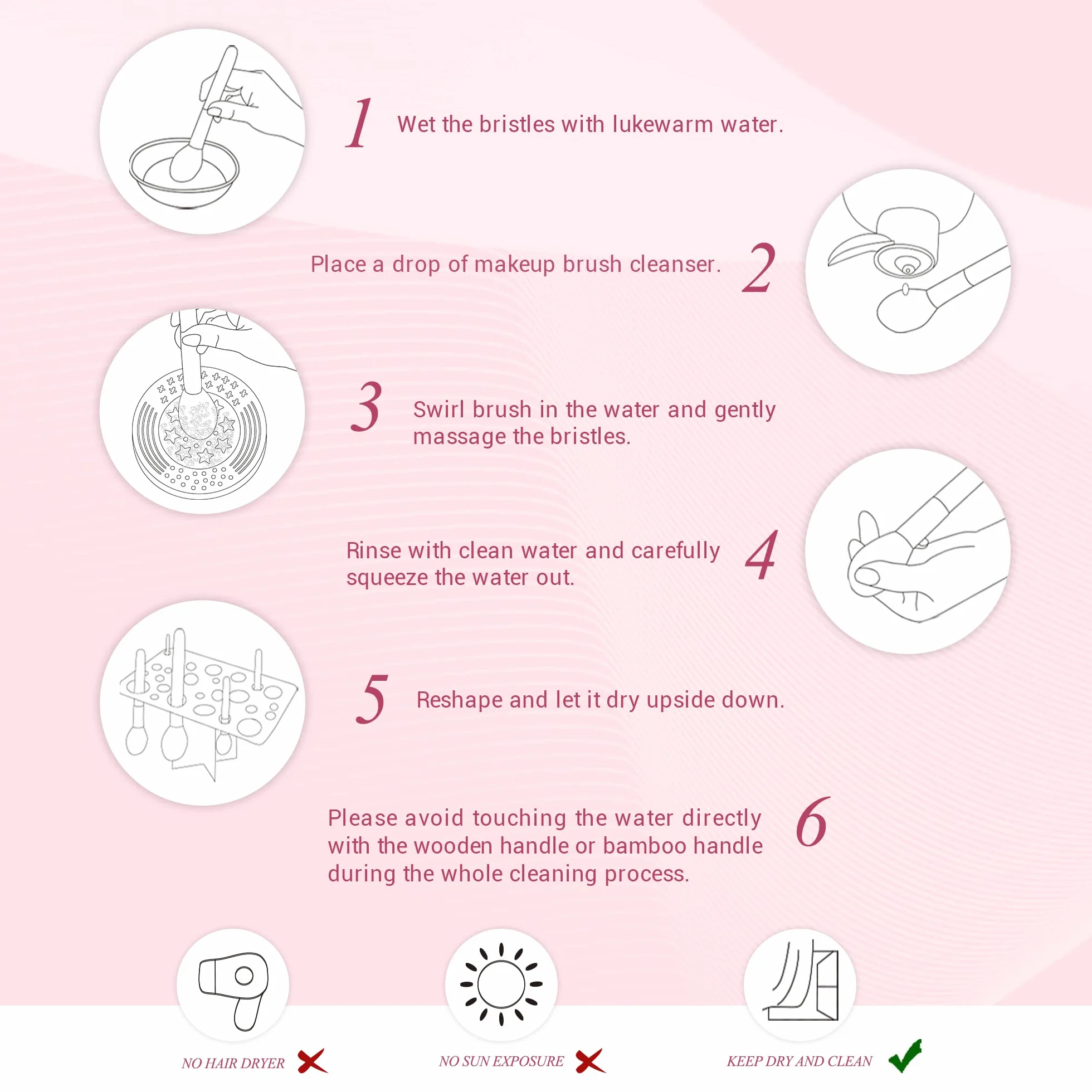 Jessup pędzle do makijażu 25 sztuk Zestaw Profesjonalny zestaw Beauty Cosmetic Foundation Powder Rumieniec Pomadka Naturalne syntetyczne szczotki do włosów czarny/różowe złoto T155