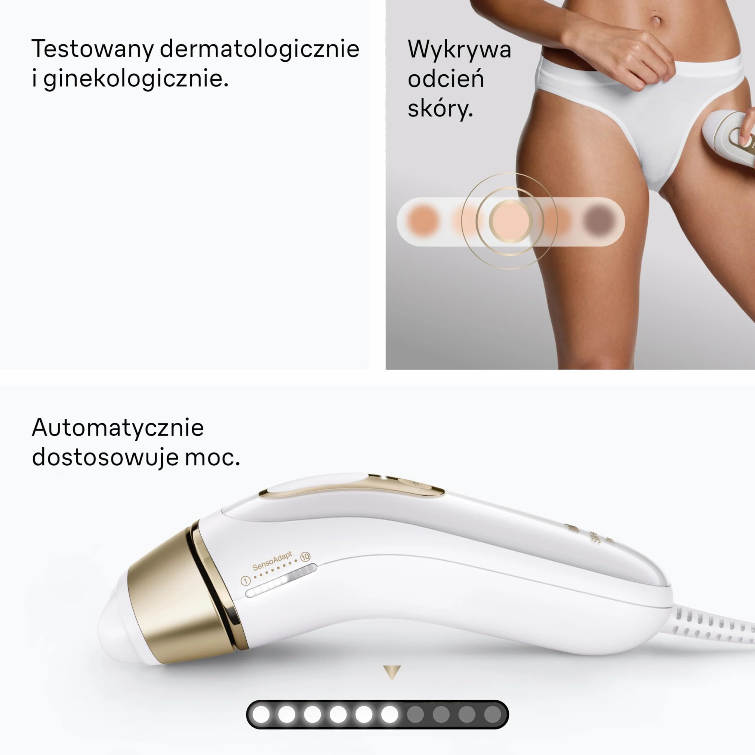 Braun IPL Smart Silk·expert Pro 5, Laserowe Usuwanie Owłosienia w Domu, Trwała Depilacja, Z Saszetką, Golarką Gillette Venus, 4 Nasadkami, PL5431