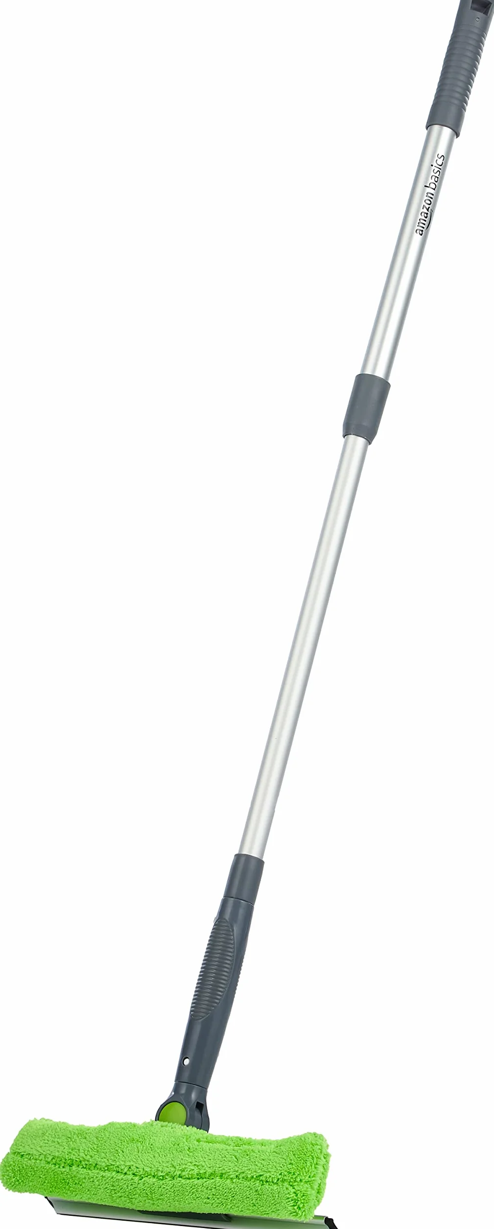 Amazon Basics DS2941S, ściągacz do okien, wysuwany, z obrotową głowicą, zielony, srebrny, czarny